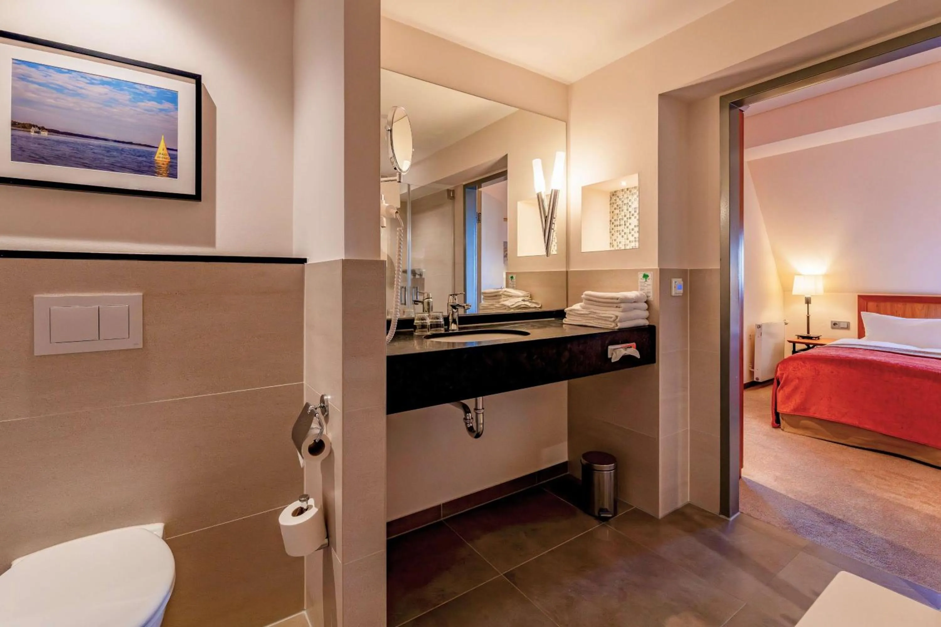 Bed in Hotel Speicher am Ziegelsee