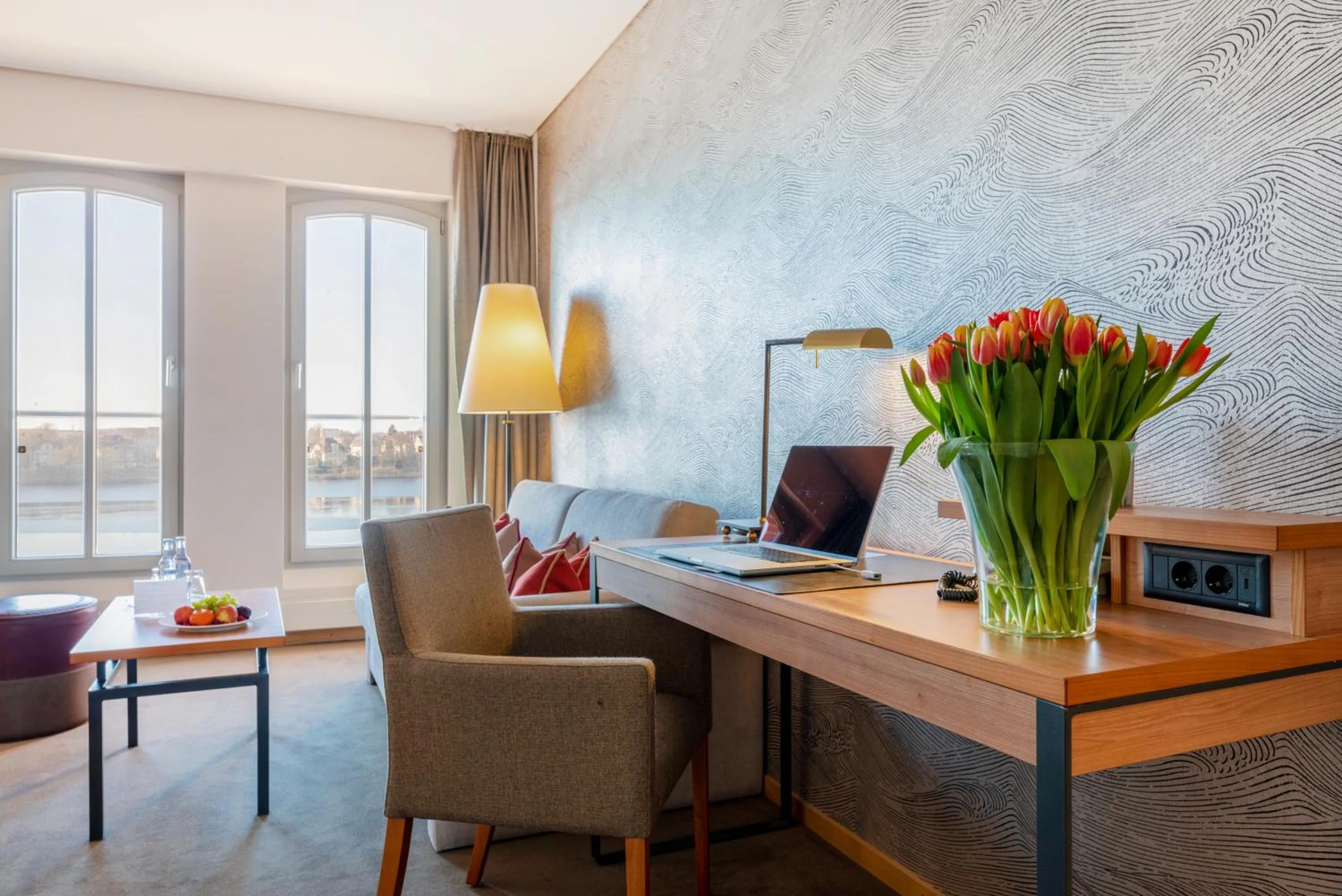 Seating area in Hotel Speicher am Ziegelsee