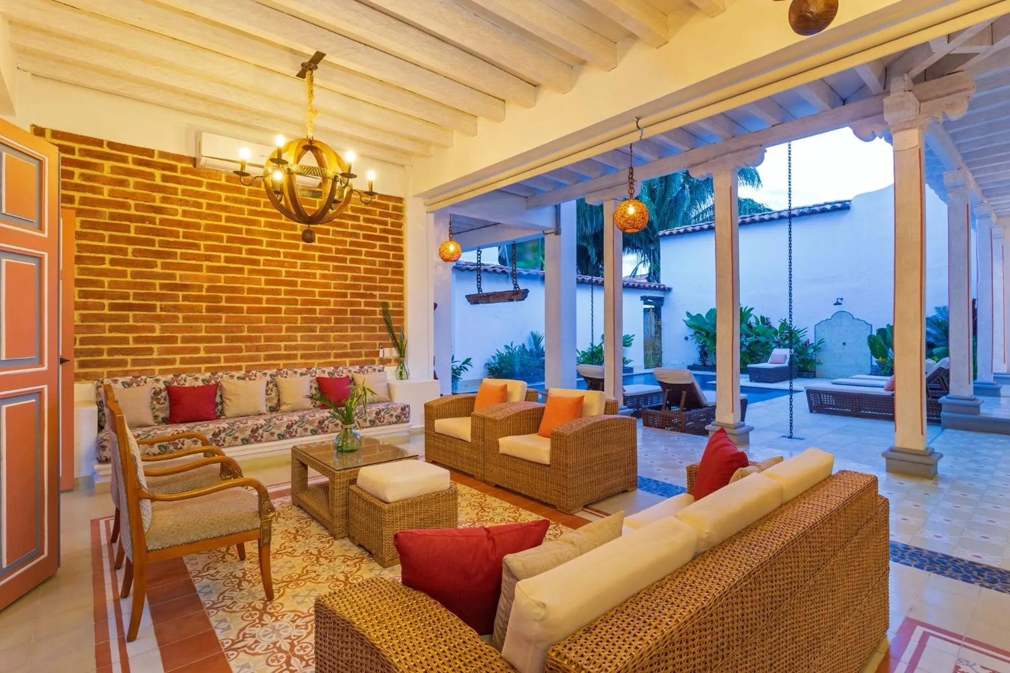 Seating area in Hotel Boutique Fundadores en Cauca Viejo