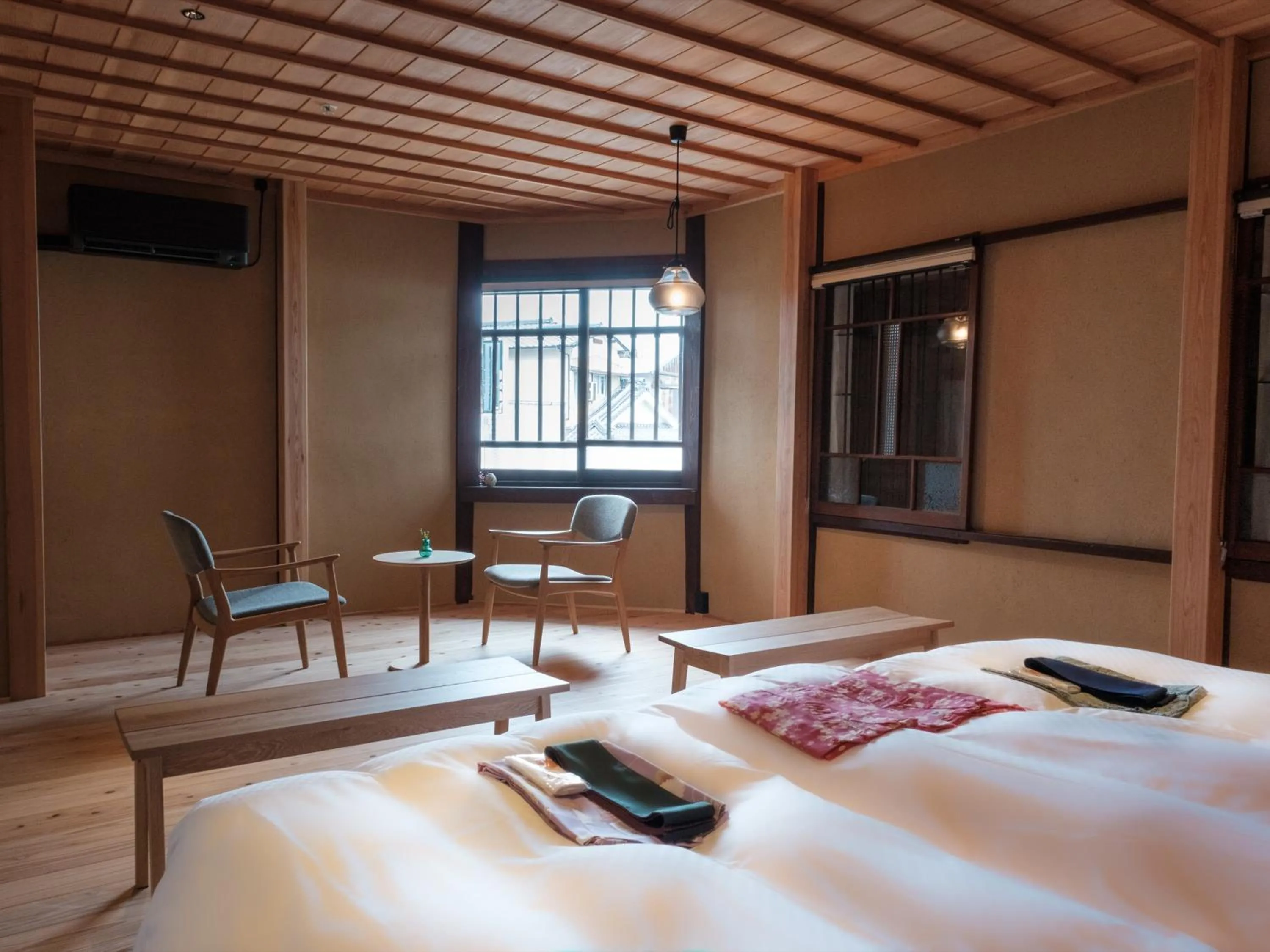 Photo of the whole room, Bed in NIPPONIA HOTEL Yamefukushima Merchant Town