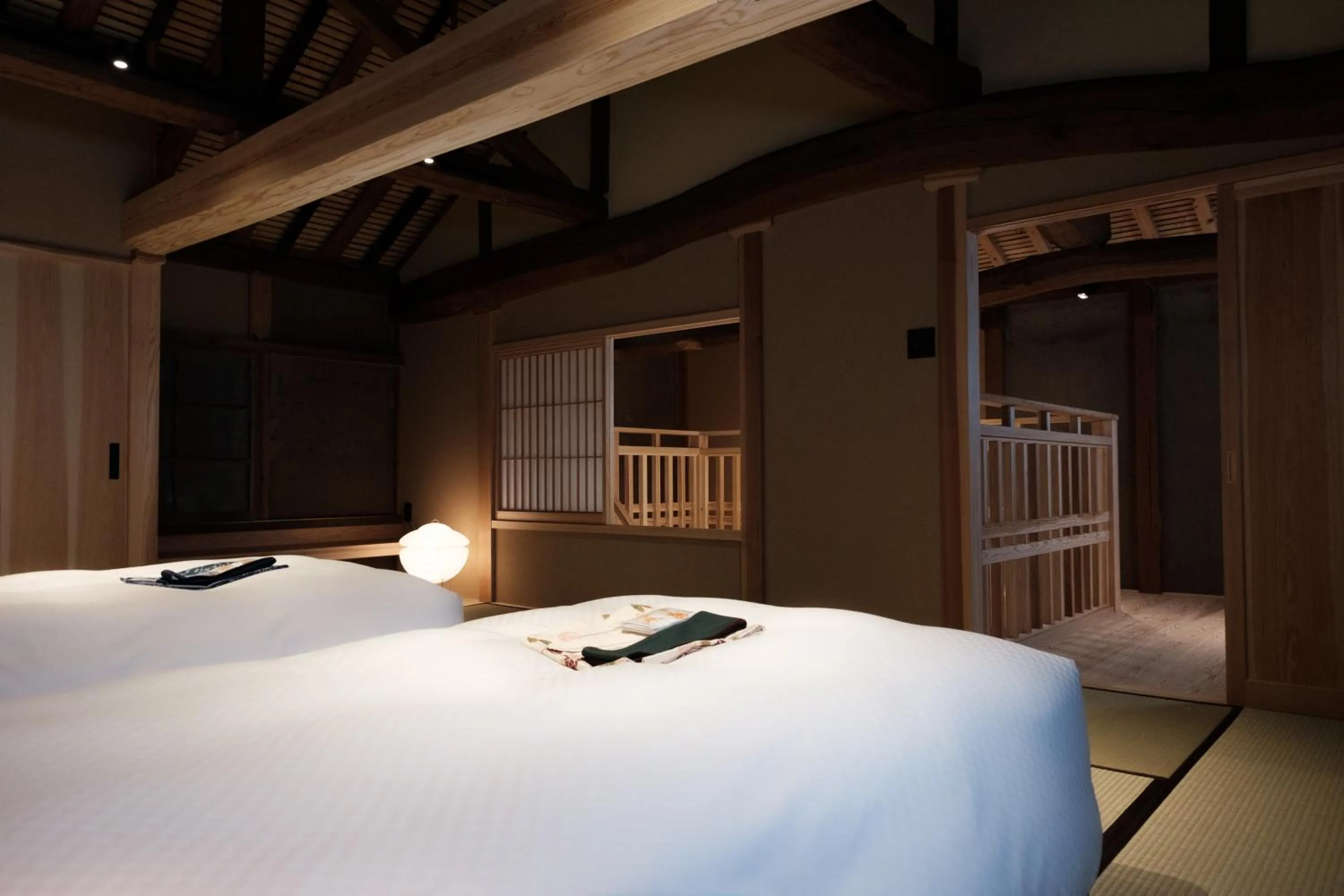 Bedroom, Bed in NIPPONIA HOTEL Yamefukushima Merchant Town