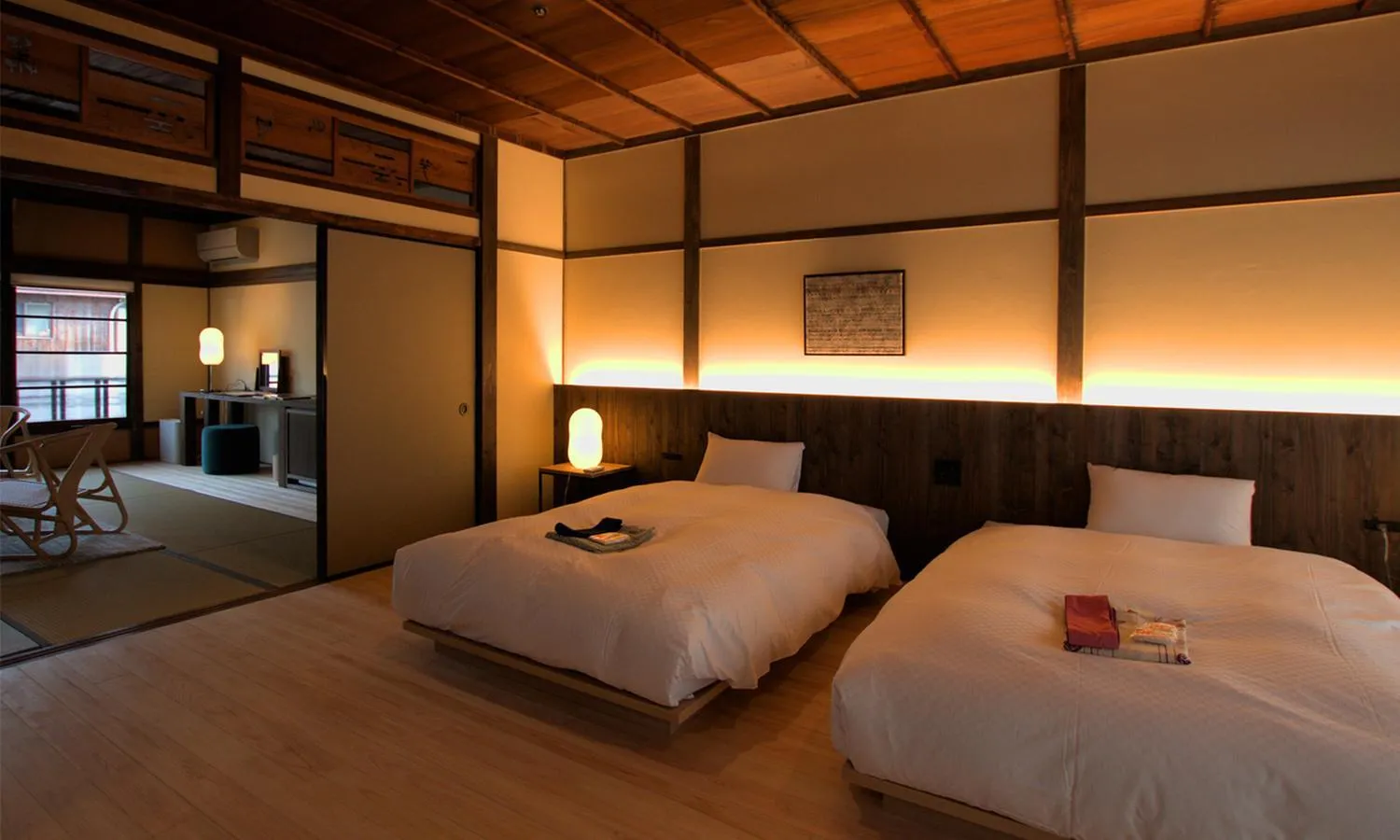 Bed in NIPPONIA HOTEL Ozu Castle Town