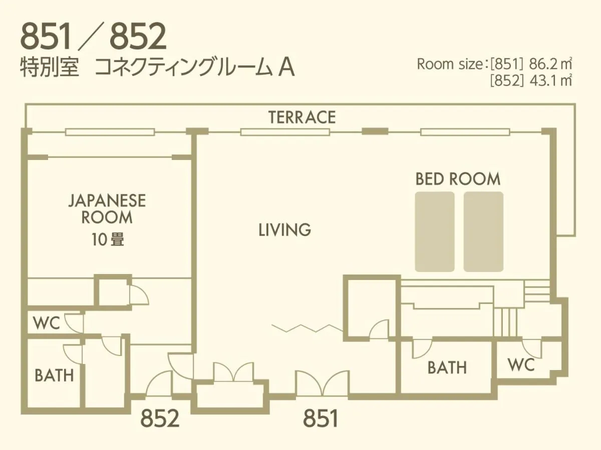 Floor plan in Nishiizu Crystal View Hotel