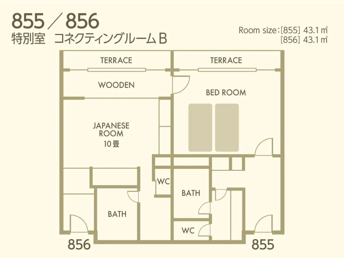 Floor plan in Nishiizu Crystal View Hotel