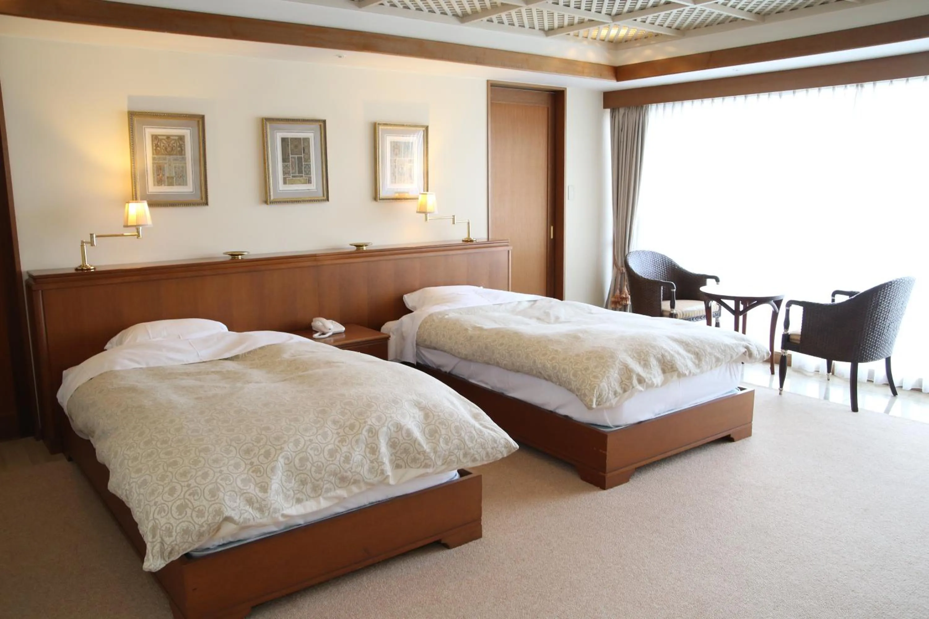 Bed in Nishiizu Crystal View Hotel
