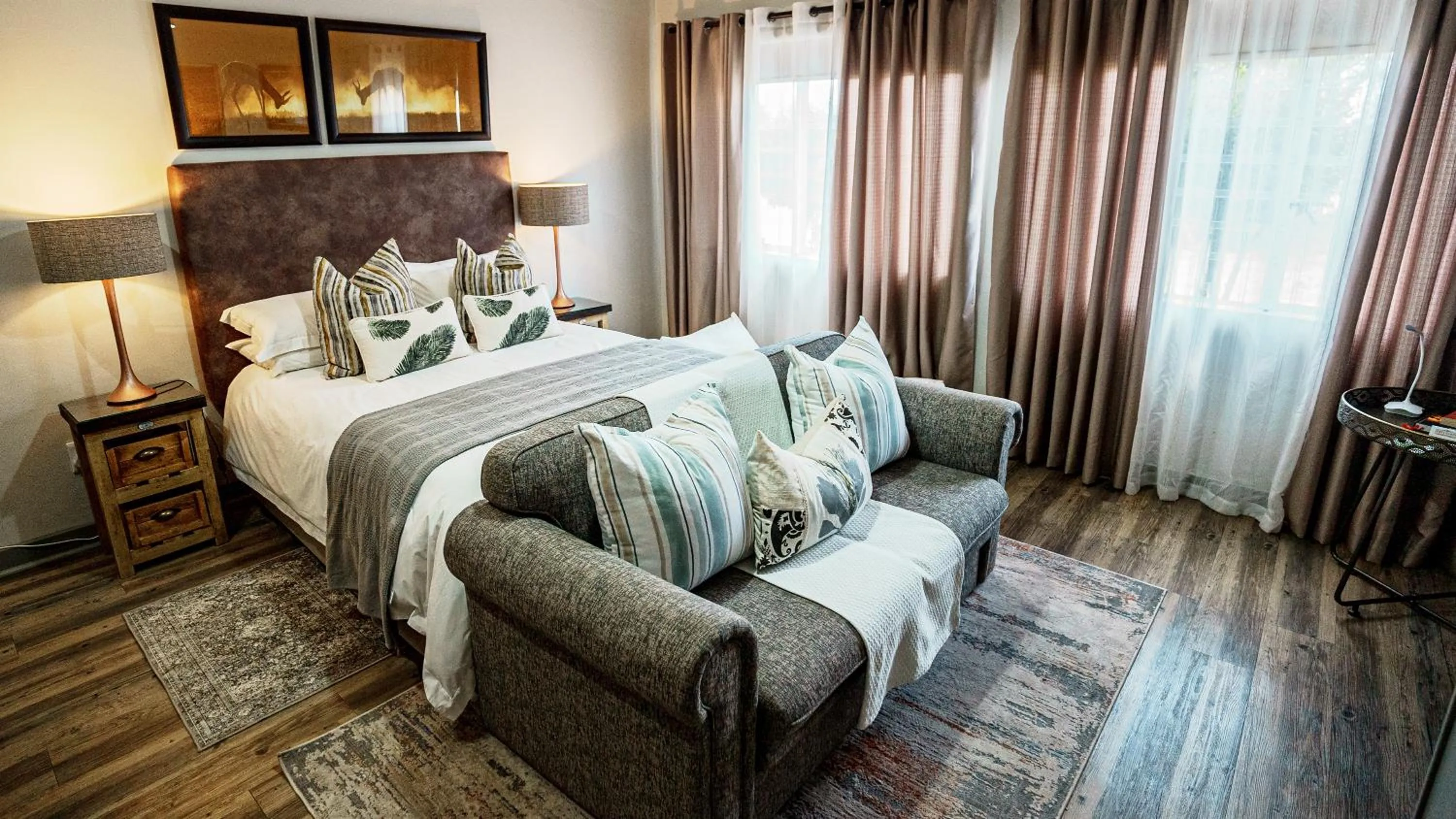 Bed in Jonkershoek Guest Farm