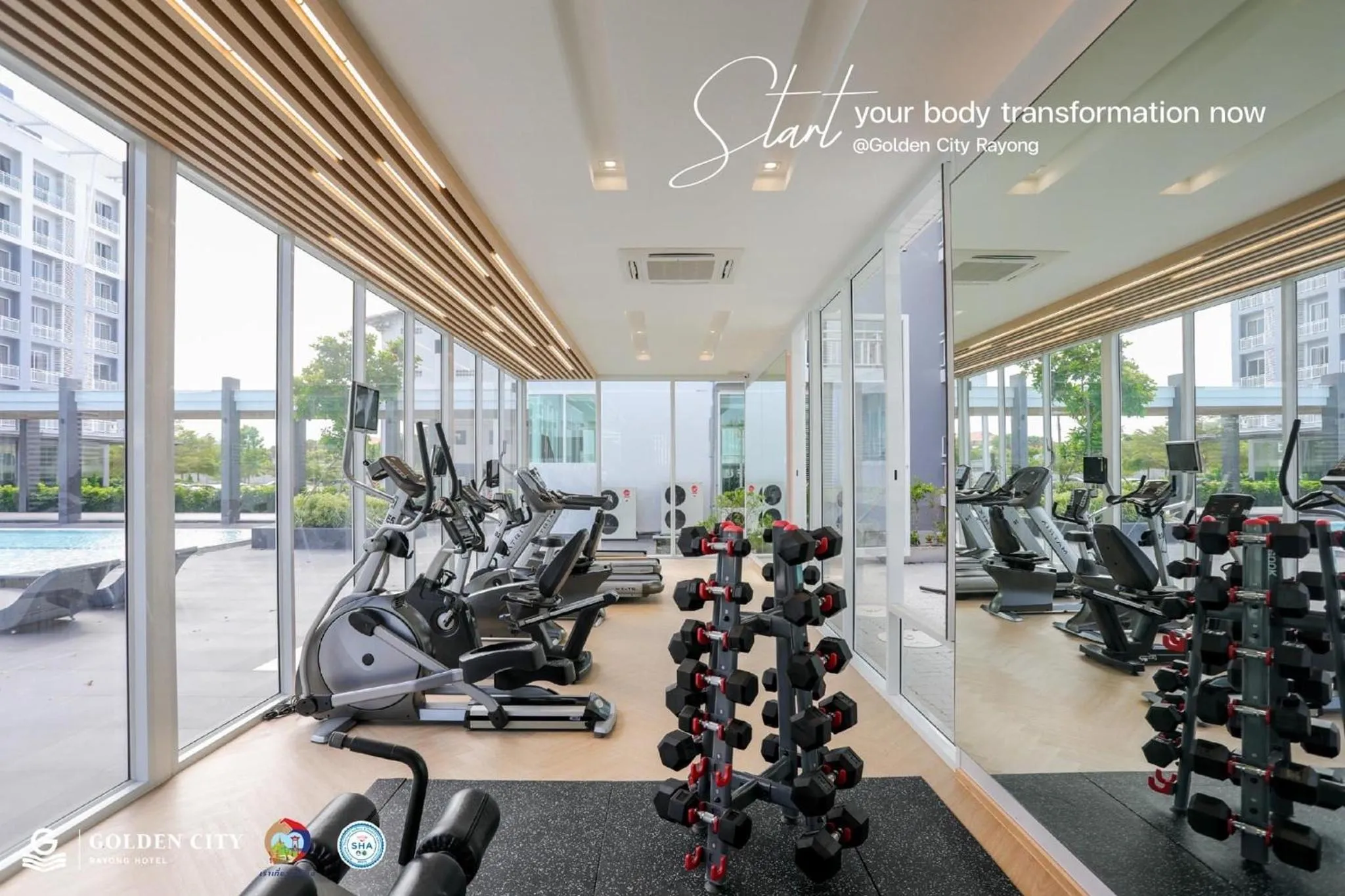Fitness centre/facilities in Golden City Rayong Hotel