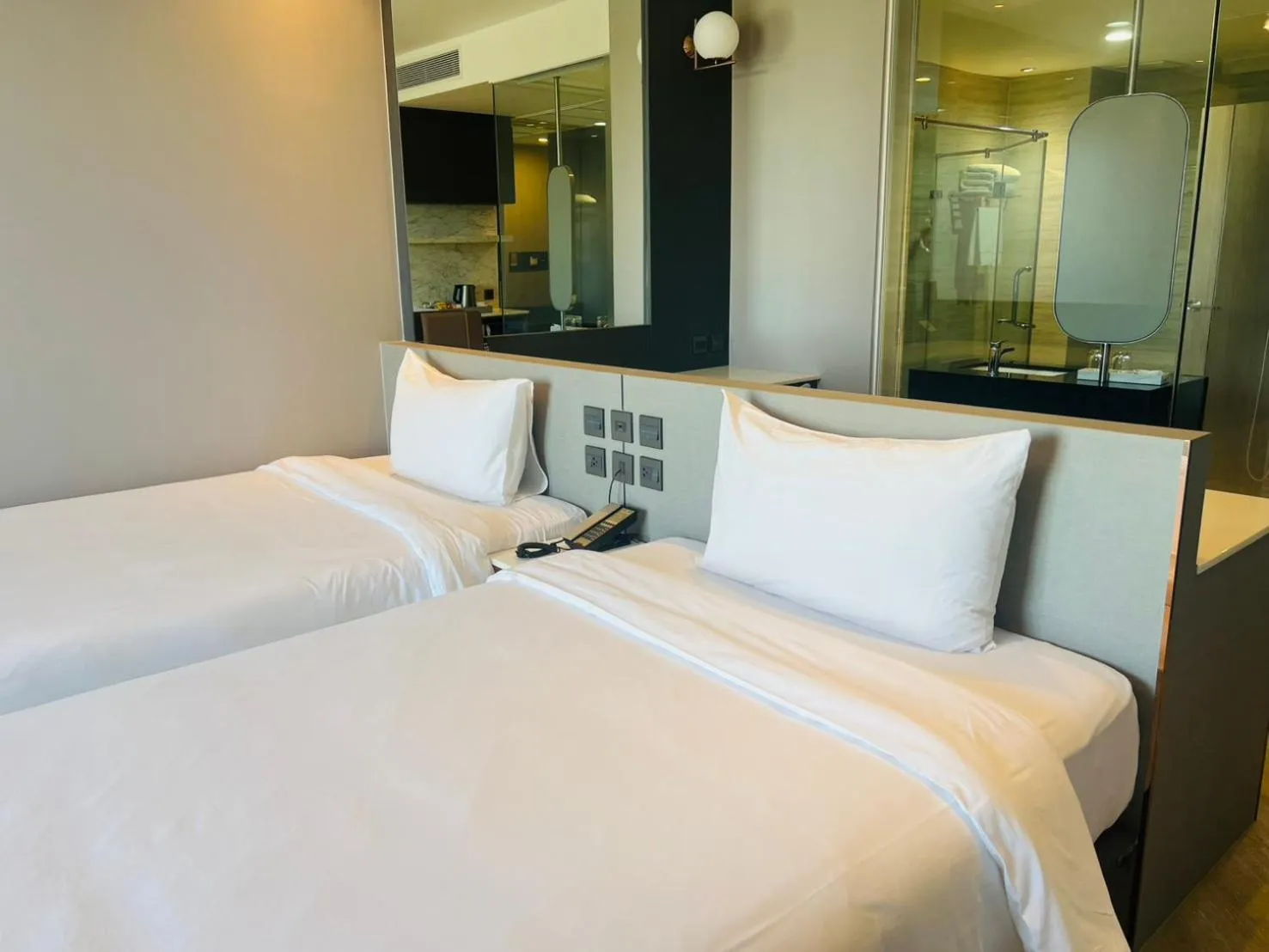 Bed in Golden City Rayong Hotel