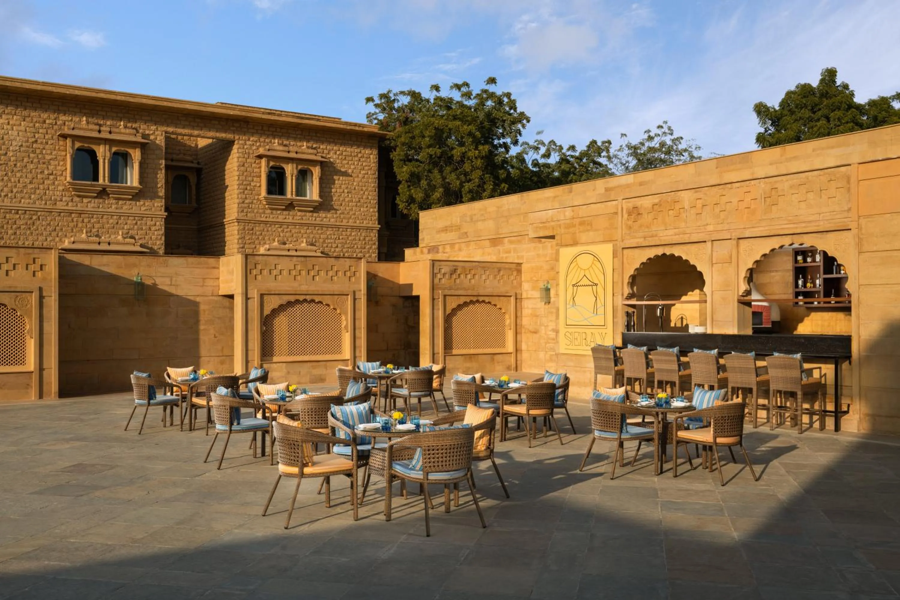 Patio in Taj Gorbandh Palace, Jaisalmer