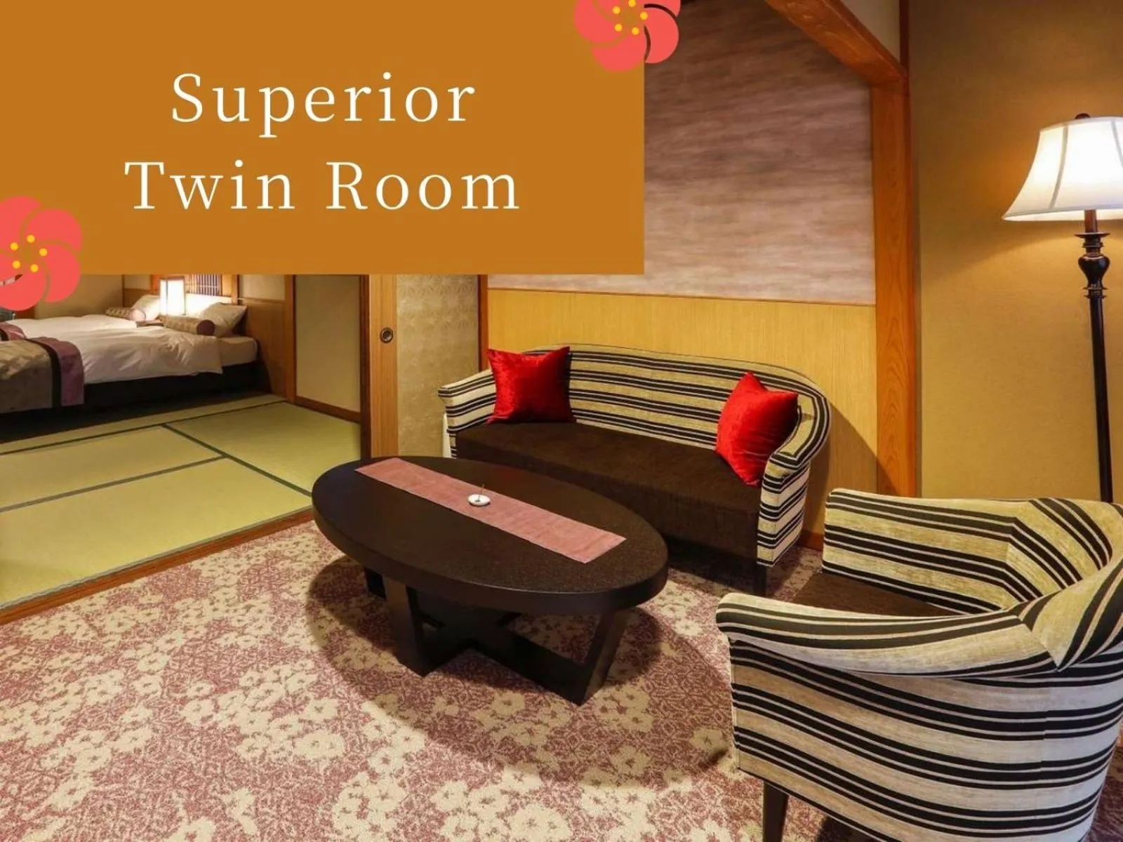 Photo of the whole room, Bed in Kinosaki Tenboen