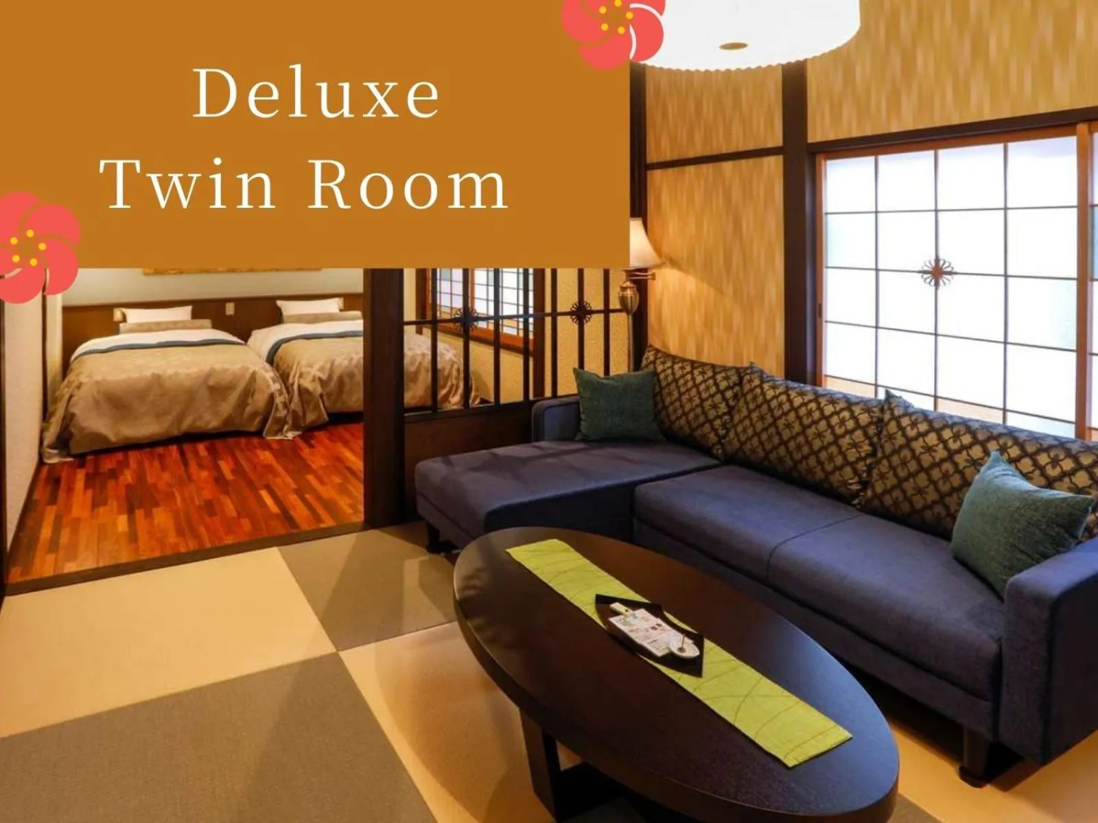 Photo of the whole room, Bed in Kinosaki Tenboen