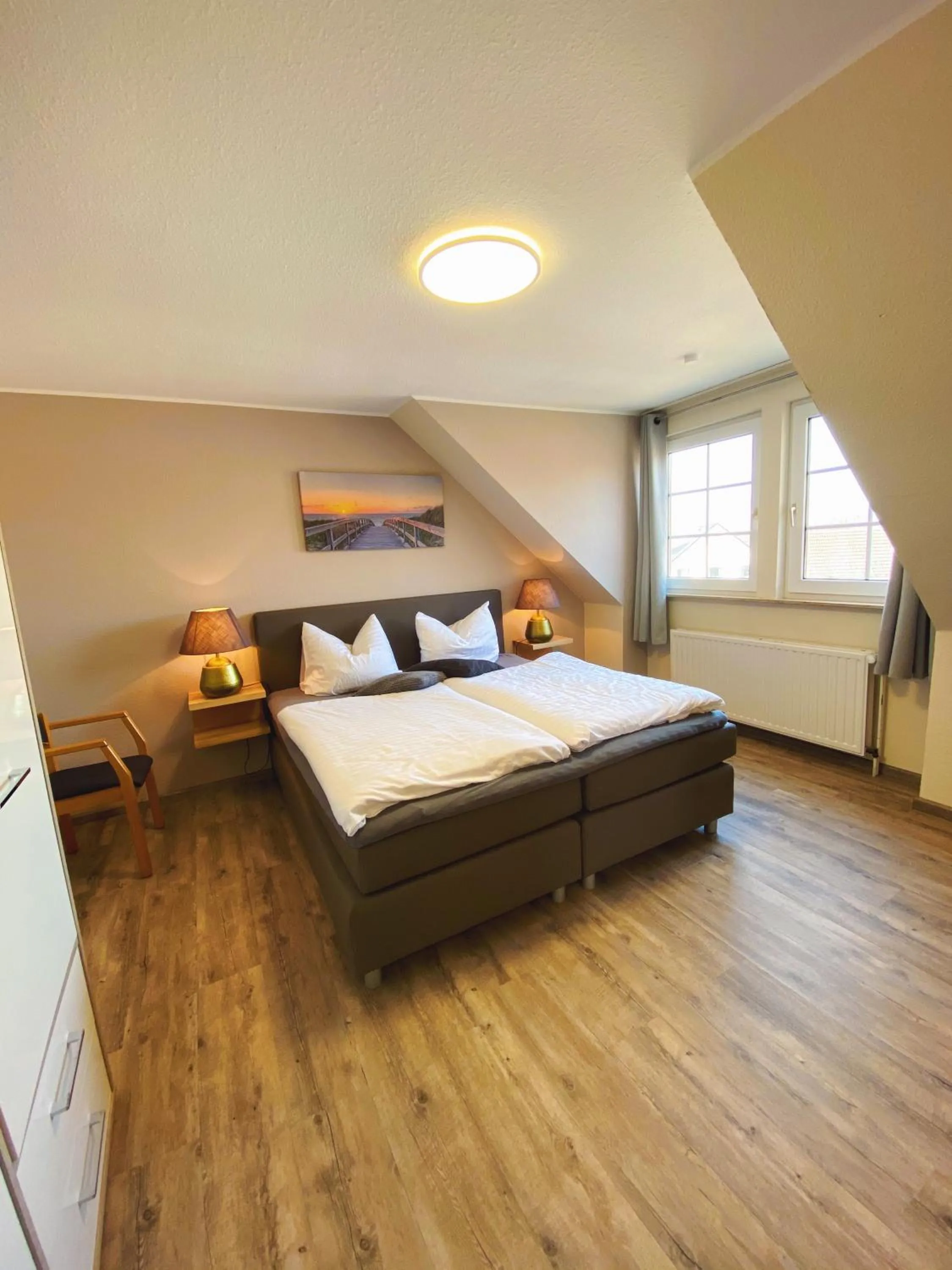 Bed in Gästehaus am Museumshafen