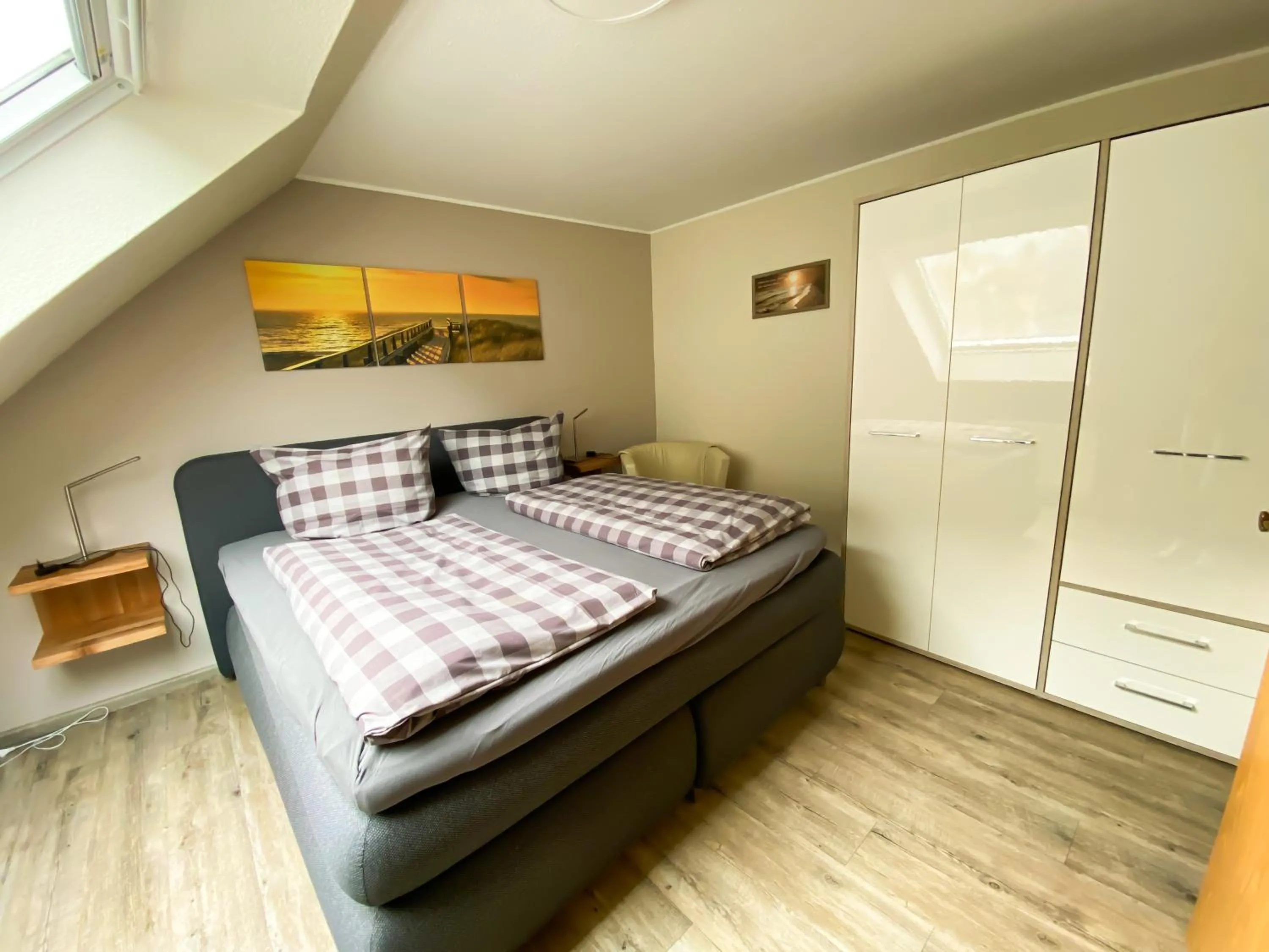 Bed in Gästehaus am Museumshafen