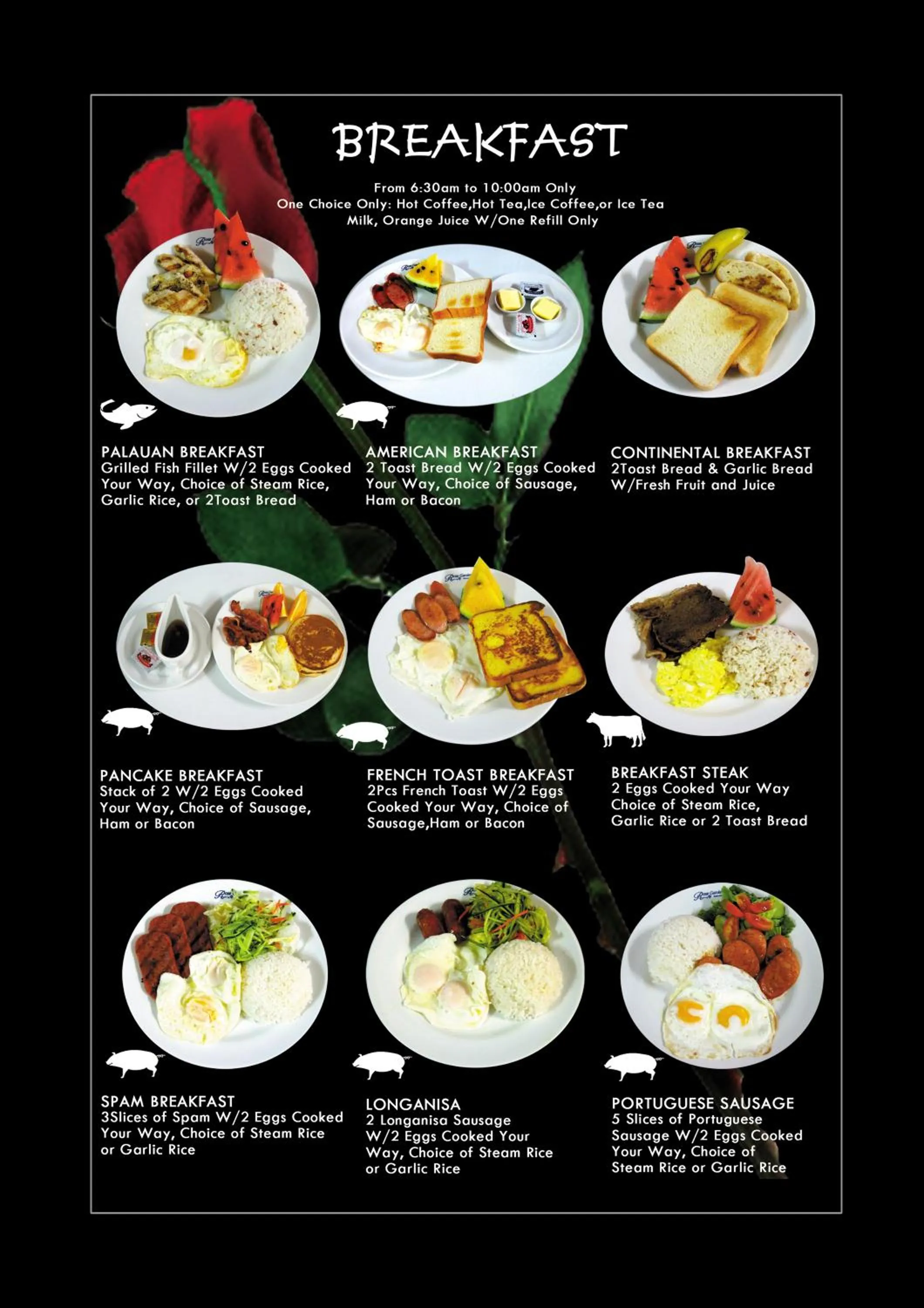 Breakfast in Rose Garden Resort