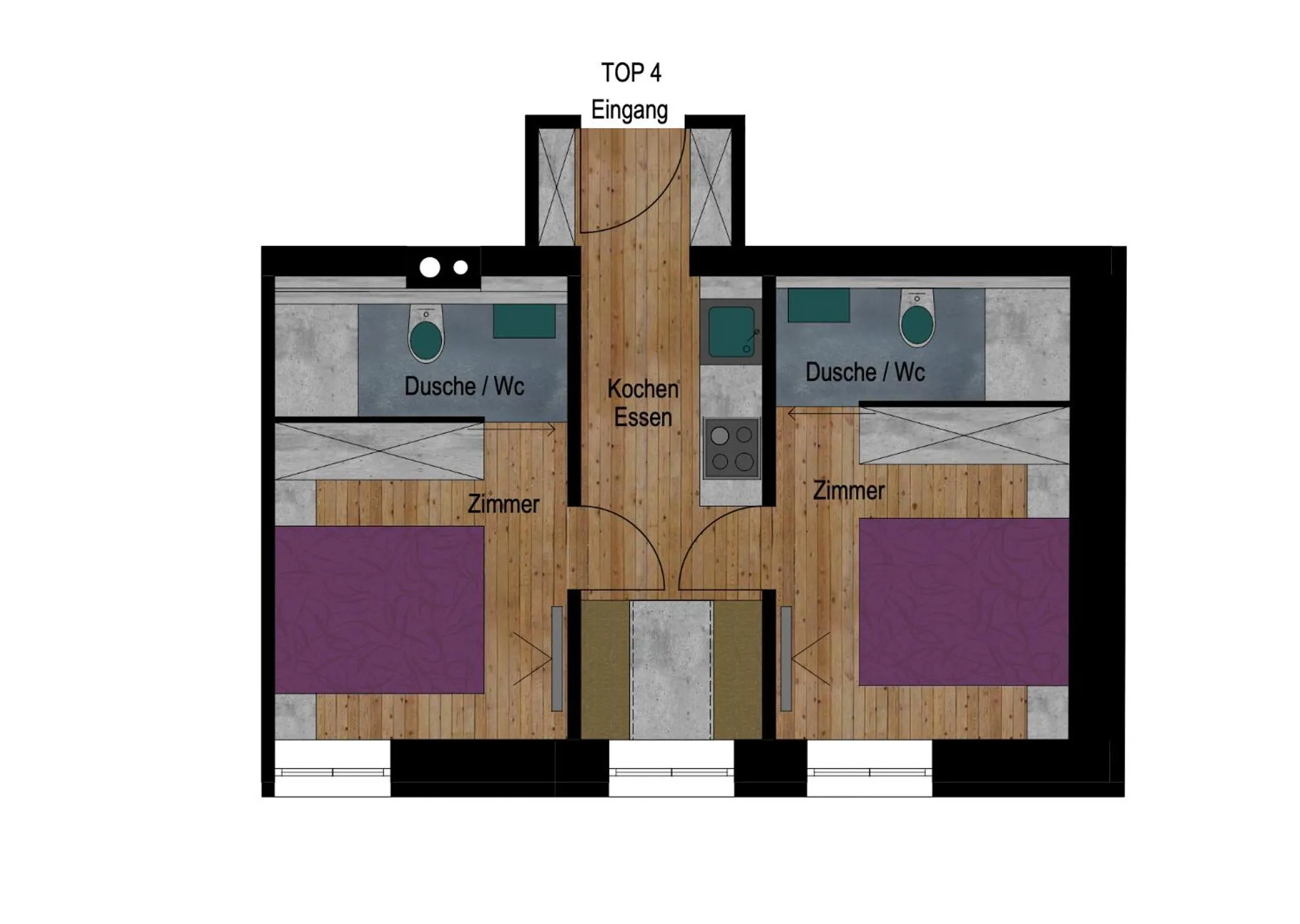 Floor plan in Apart Gstrein - including Silvretta Premium Summercard