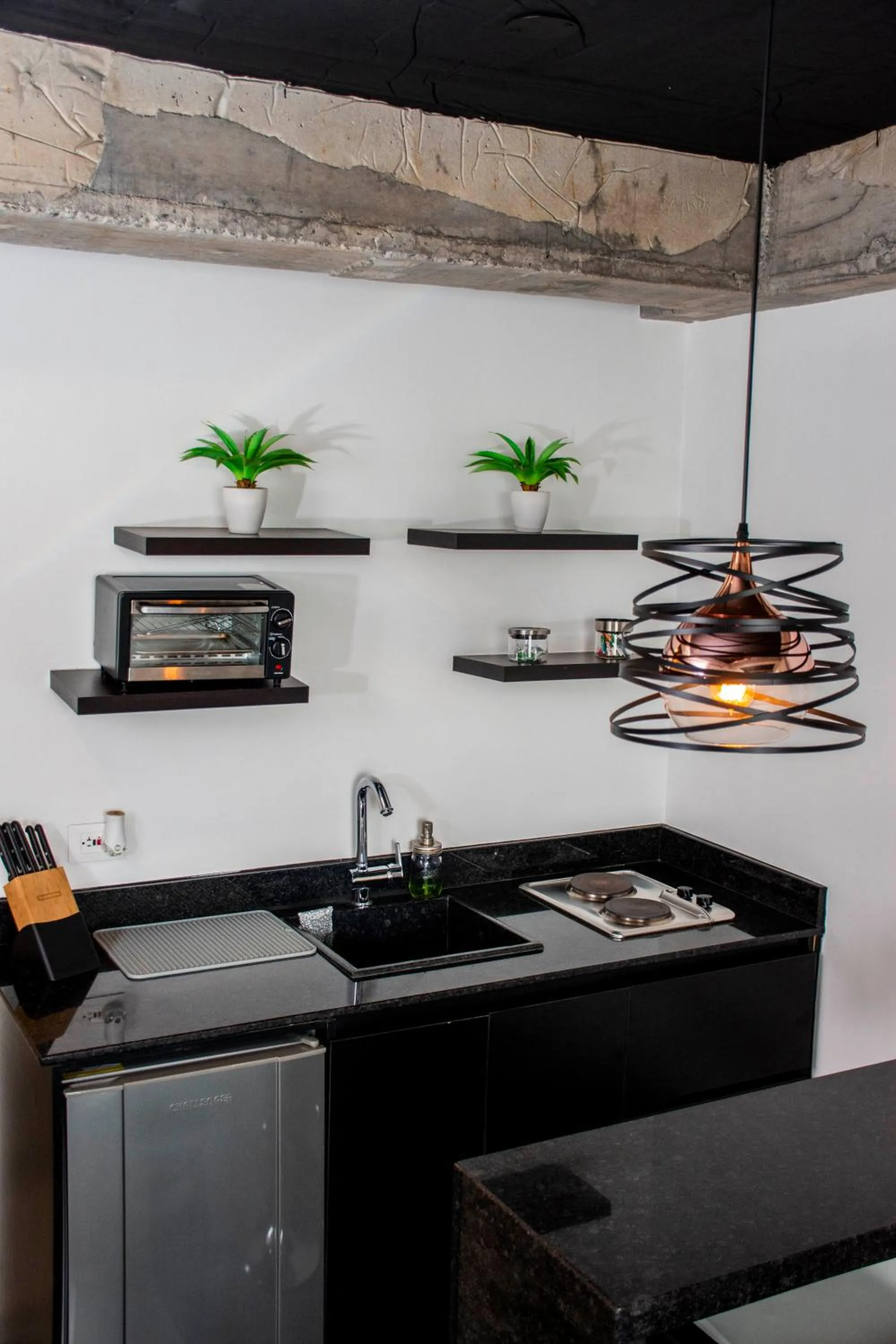 Kitchen or kitchenette in The Coffee Club Apartahotel