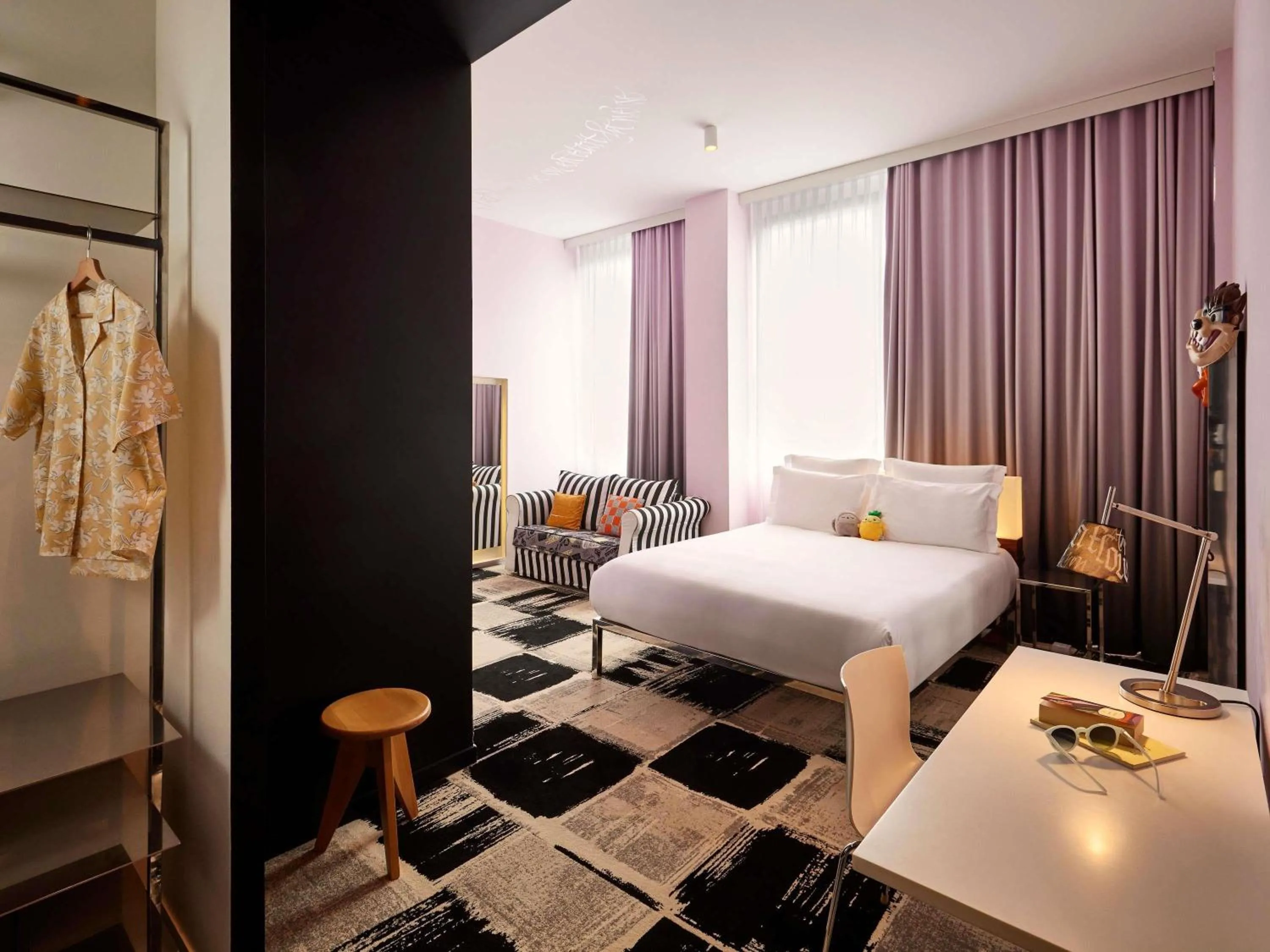 Bedroom, Bed in Mama Shelter Bordeaux Centre