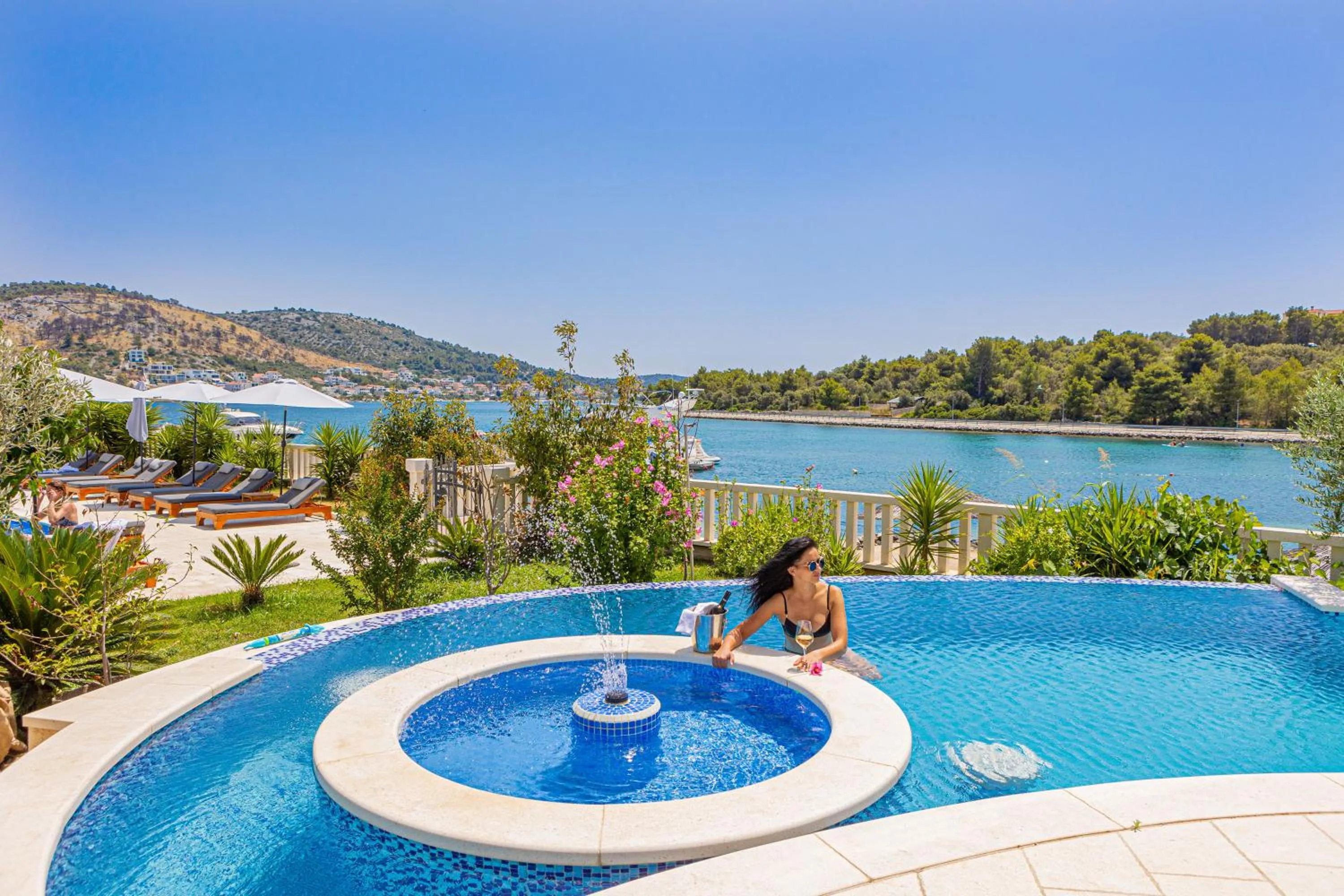Pool view in Perla Resort