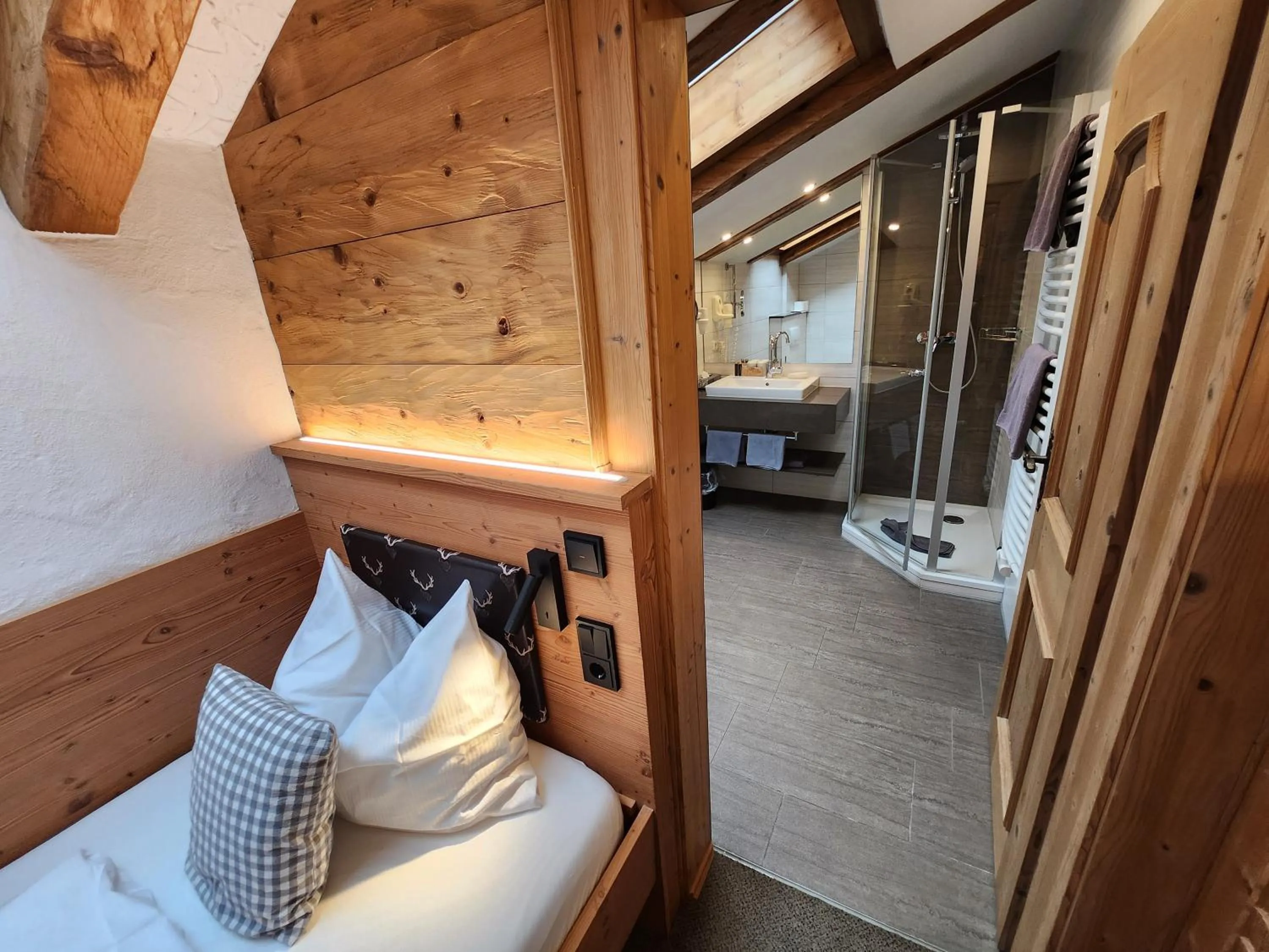 Bed in Hotel Seeblick