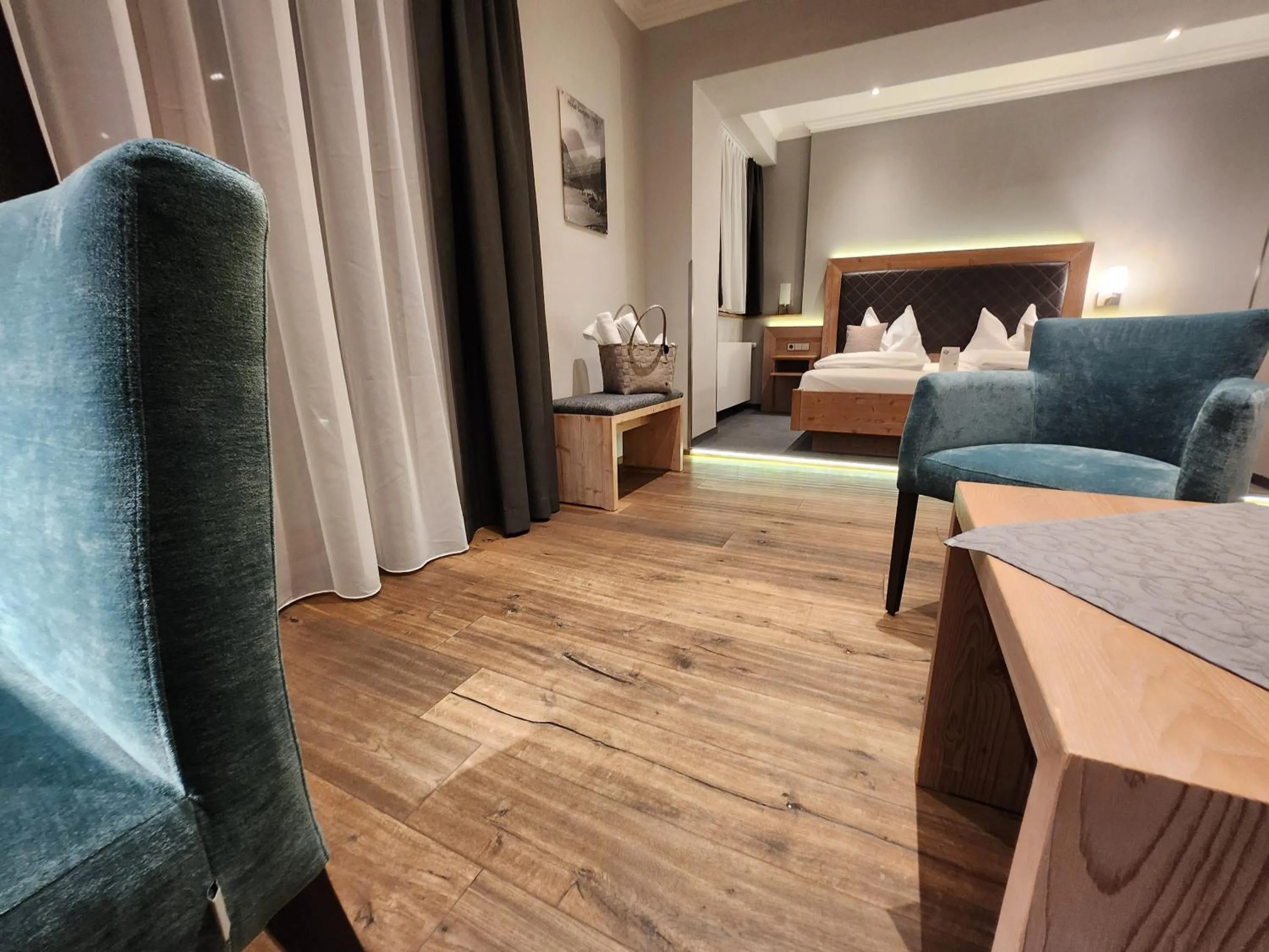 Bed in Hotel Seeblick