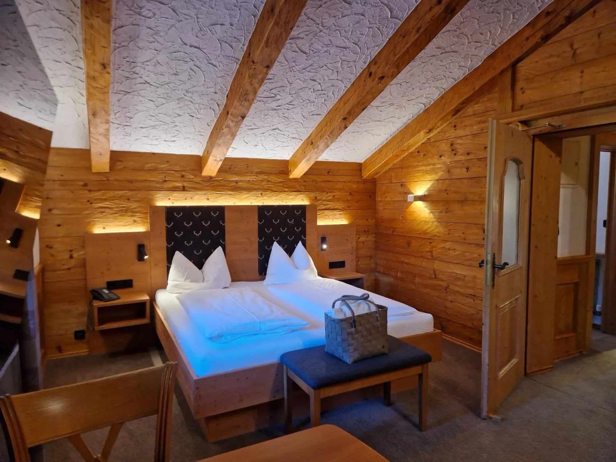 Bed in Hotel Seeblick