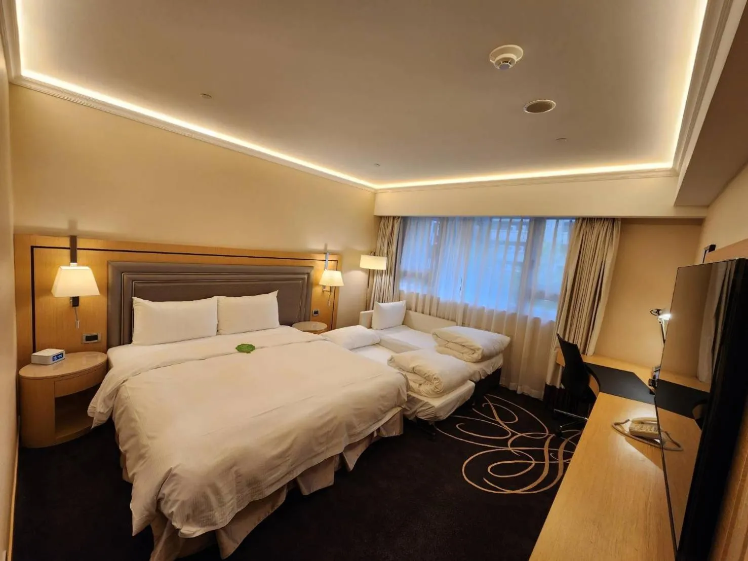 Bed in K Hotel Taipei Songjiang