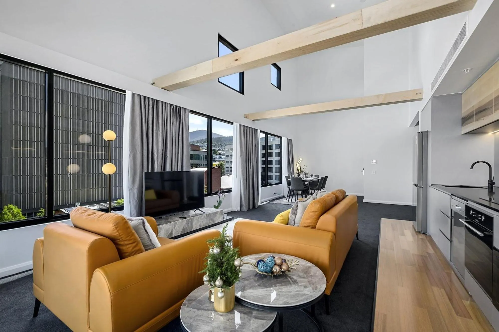 Living room in Hobart City Apartments