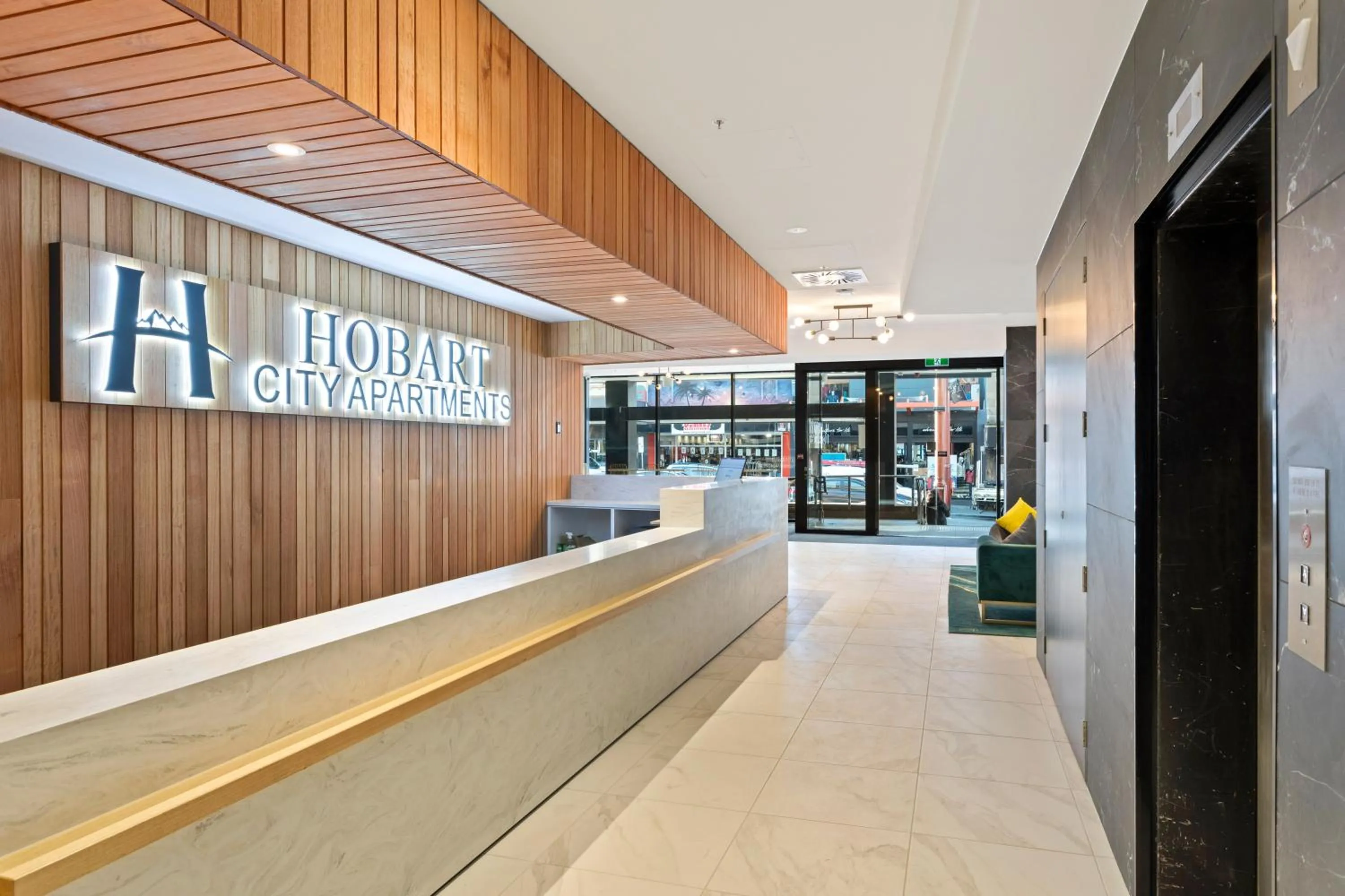 Property logo or sign in Hobart City Apartments