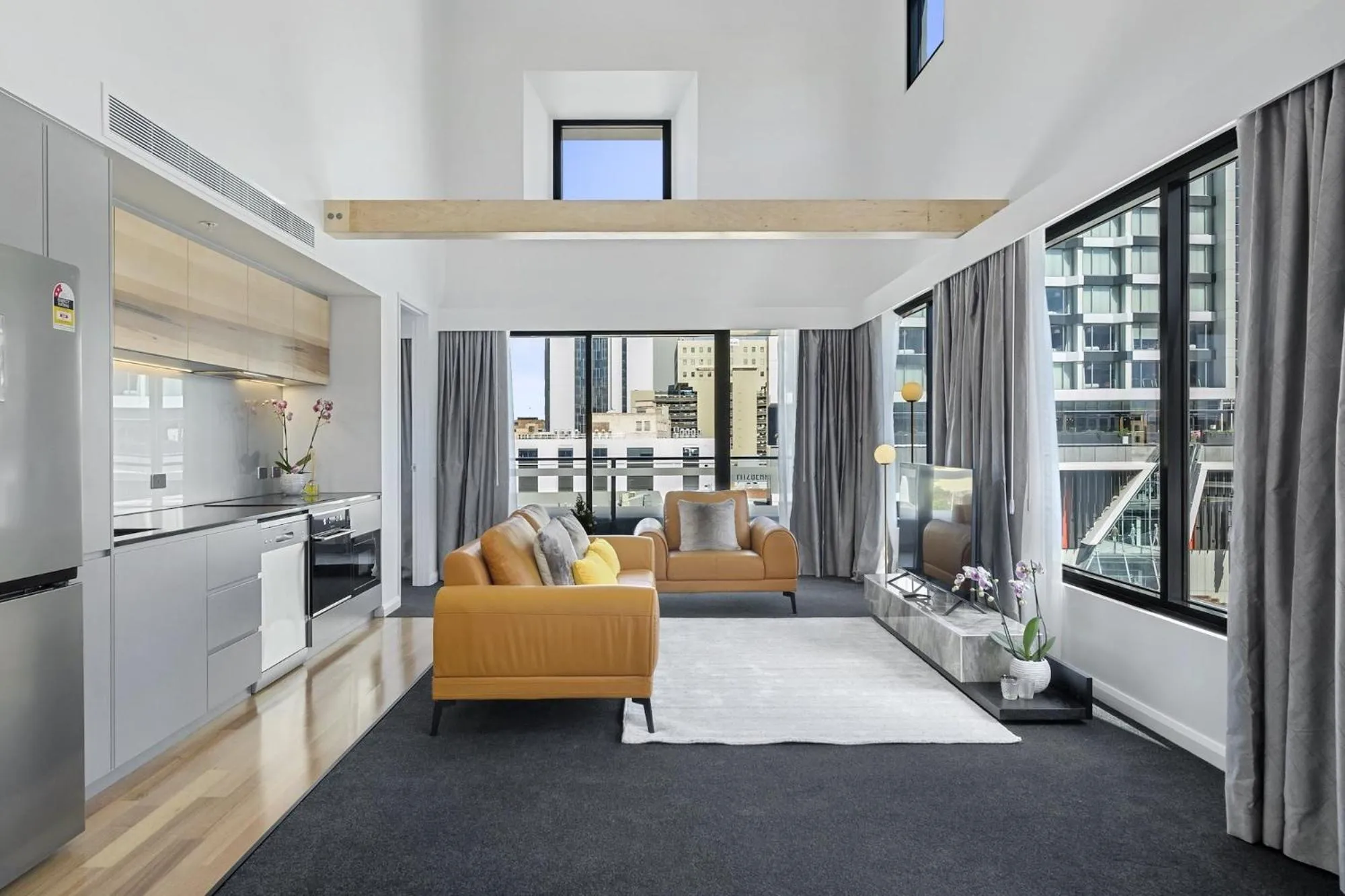 Living room in Hobart City Apartments