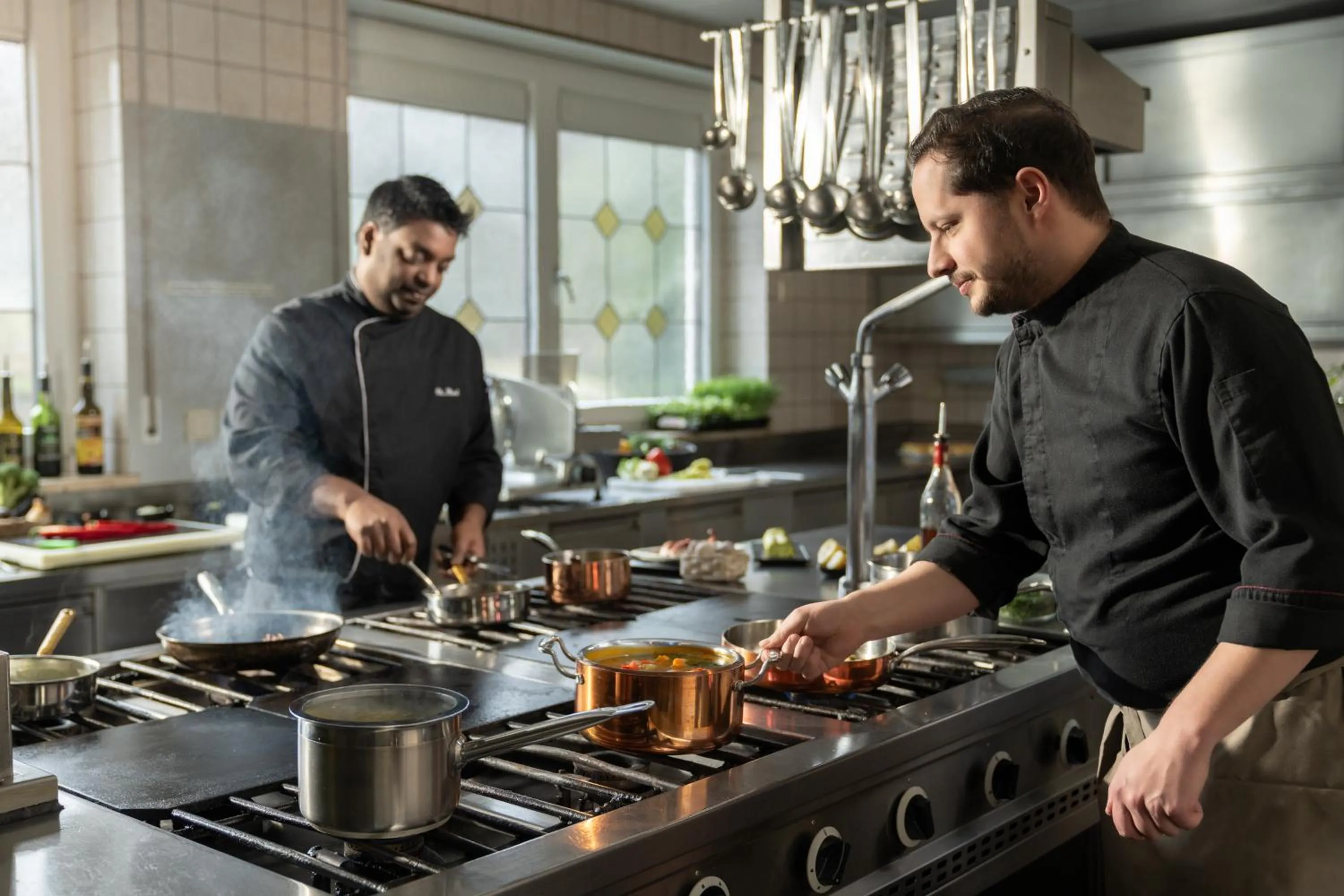 kitchen in Hotel Dreiflüssehof