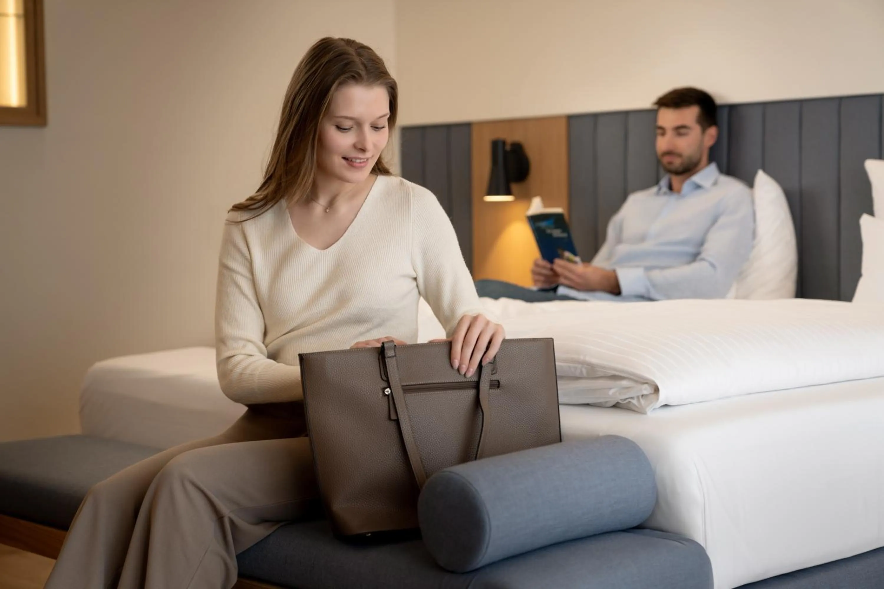 Guests, Bed in Hotel Dreiflüssehof