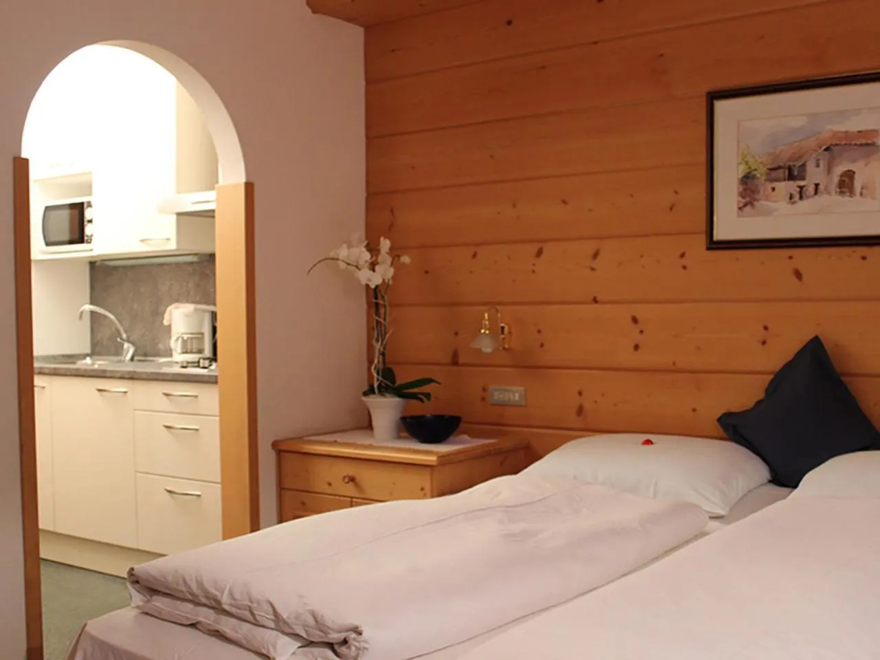 Kitchen or kitchenette, Bed in Residence Lastei