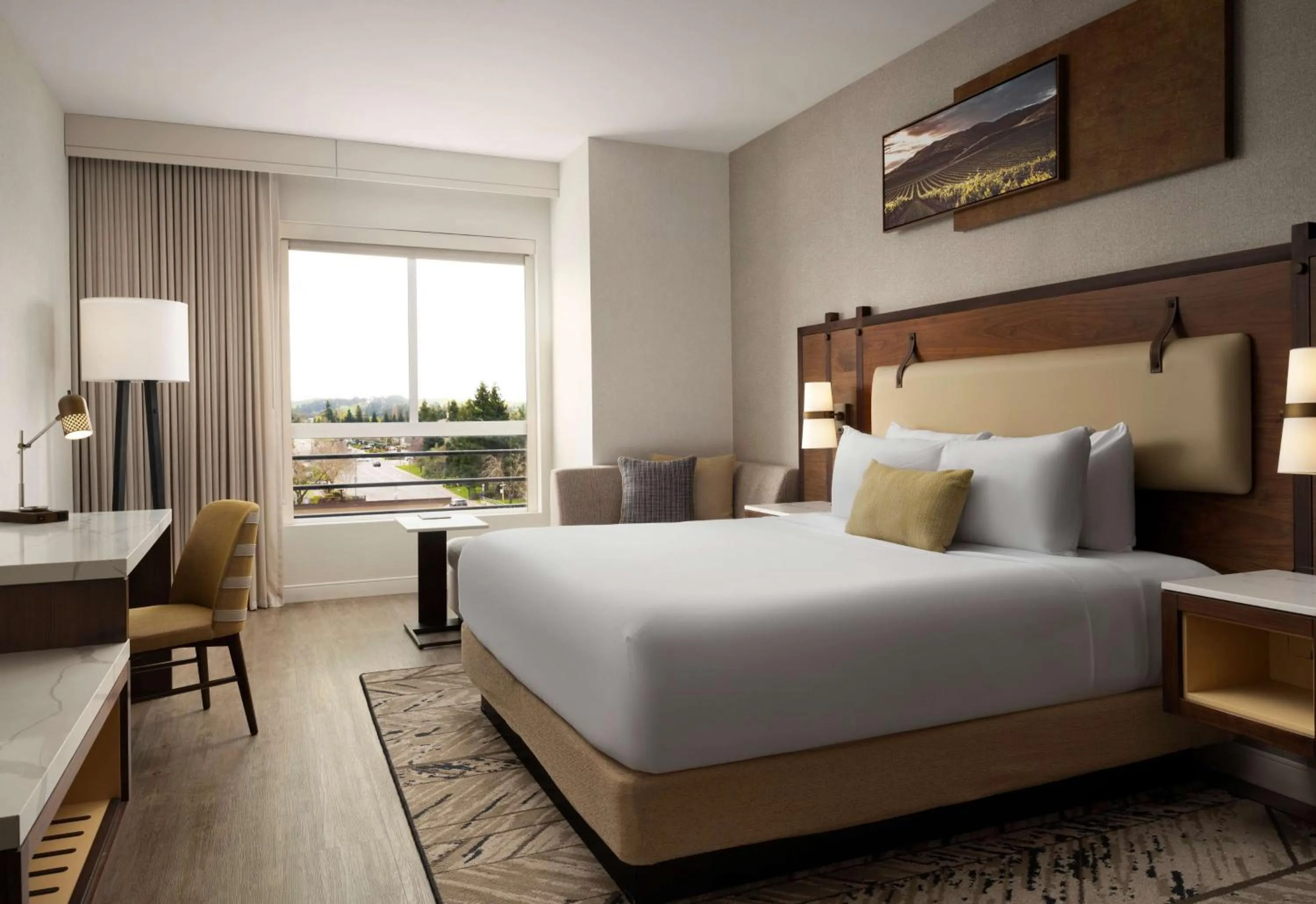 Bed in Cambria Hotel Sonoma Wine Country