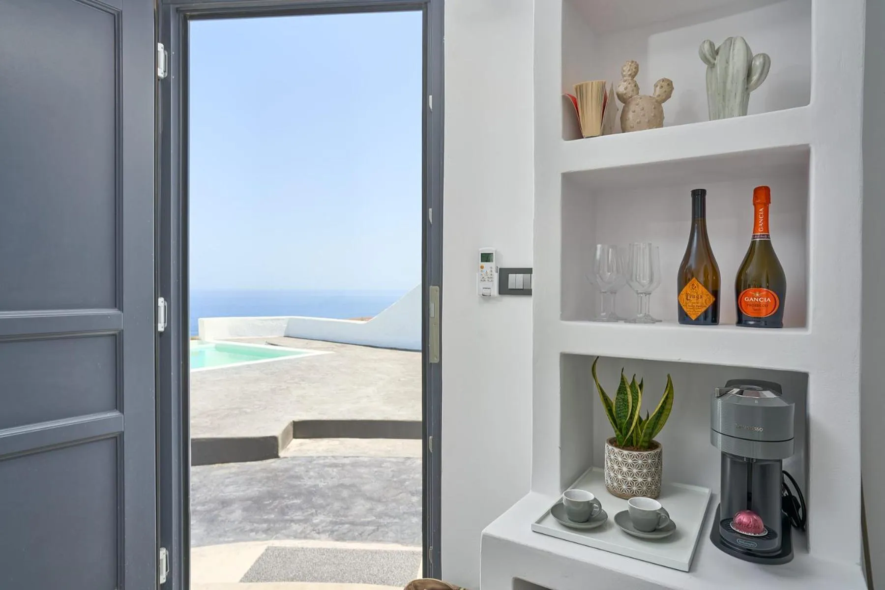 Kitchen or kitchenette in Topos Exclusive Santorini