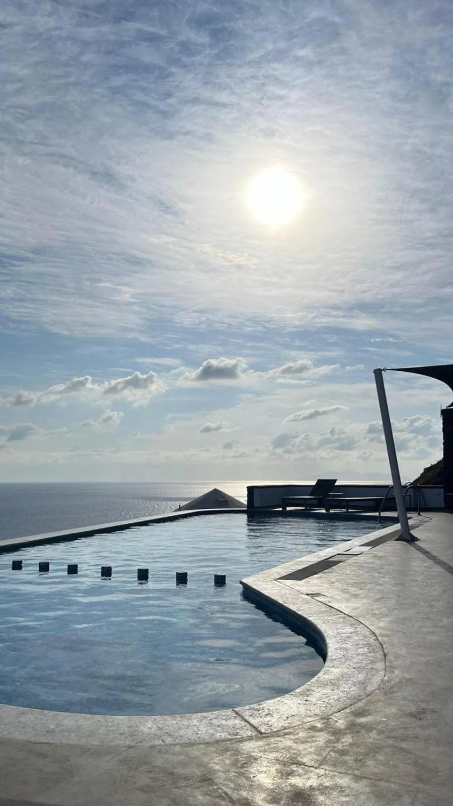 Swimming pool in Topos Exclusive Santorini