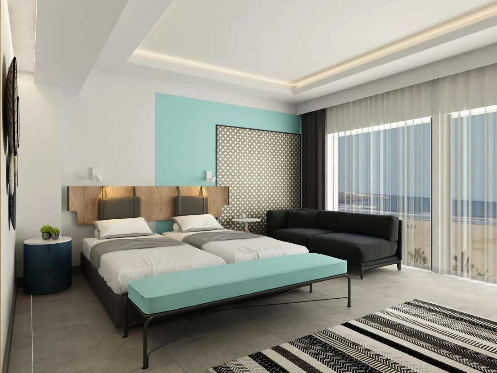 Bed in PAMPHYLIA HOTEL