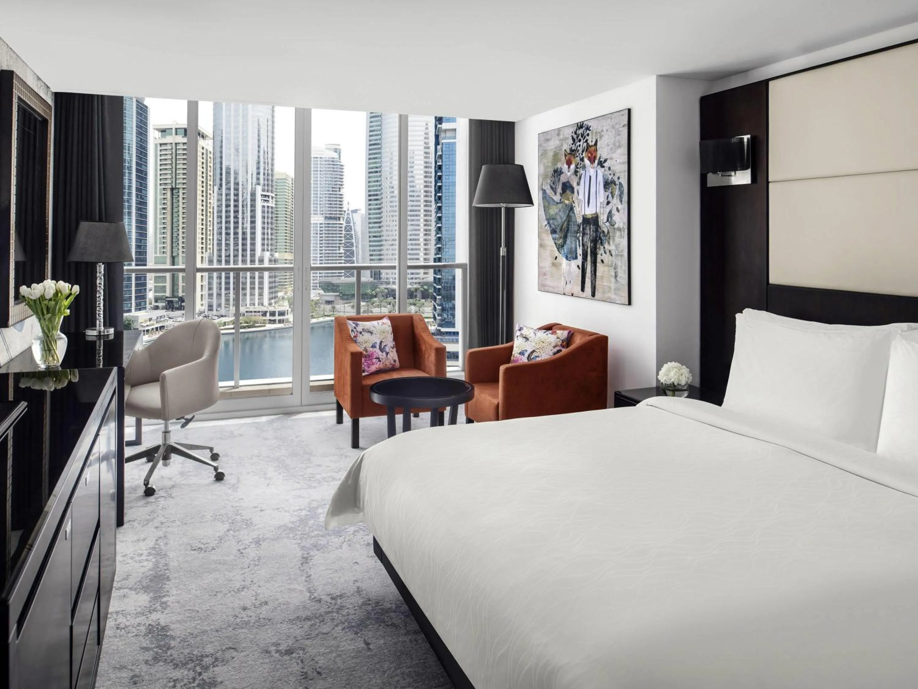 Bedroom, Bed in Mövenpick Hotel Jumeirah Lakes Towers Dubai