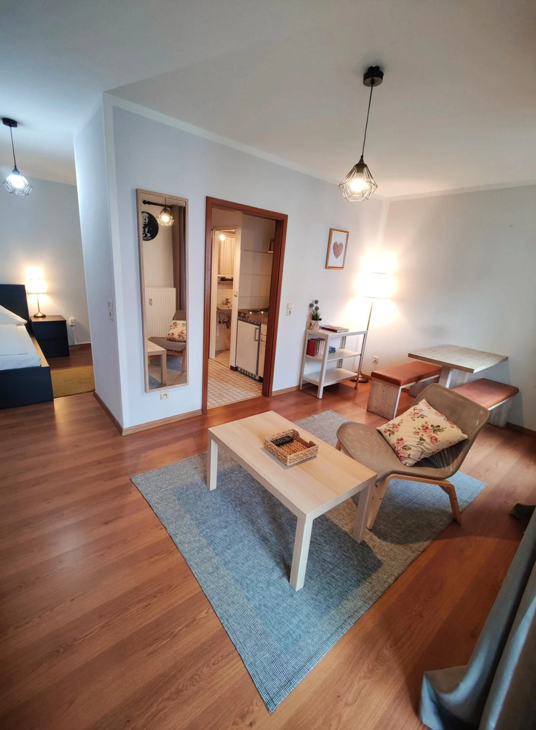 Bed in Hotel Beim Schupi Karlsruhe