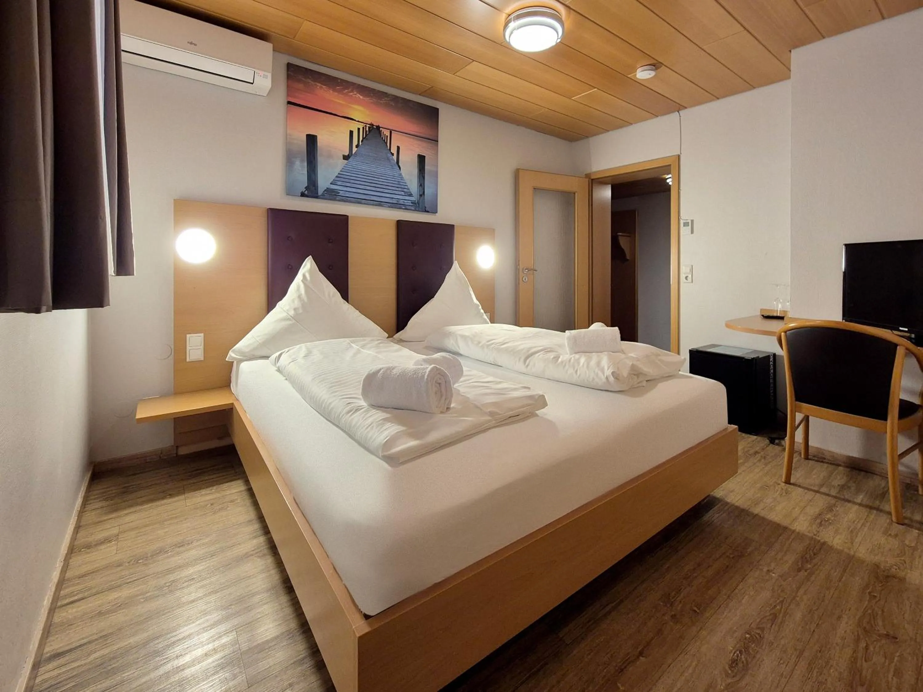 Bed in Hotel Mäuerle