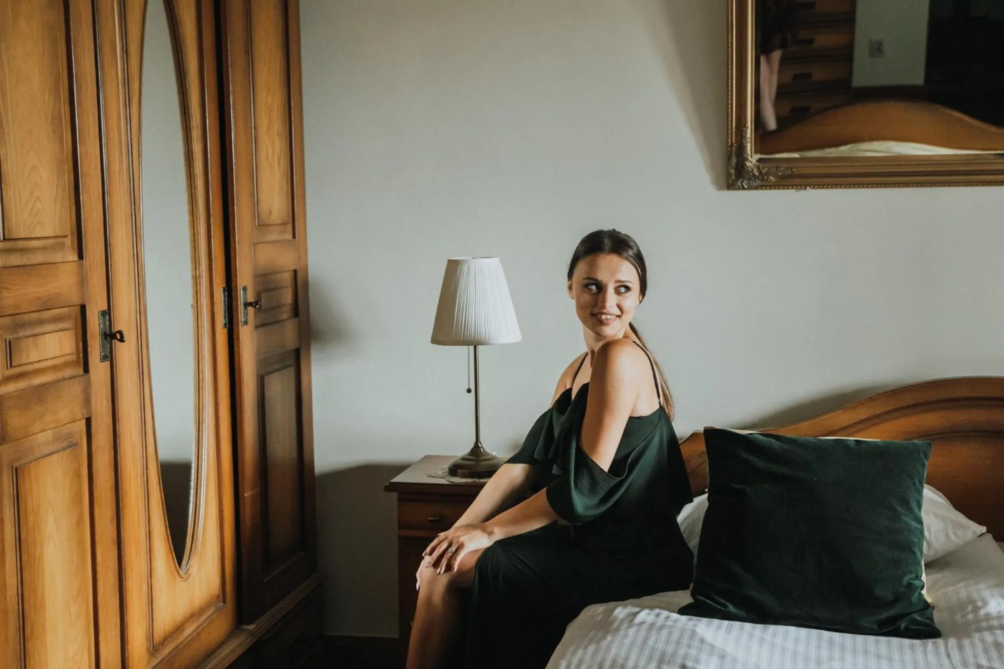 People, Bed in Hotel Dwa Księżyce