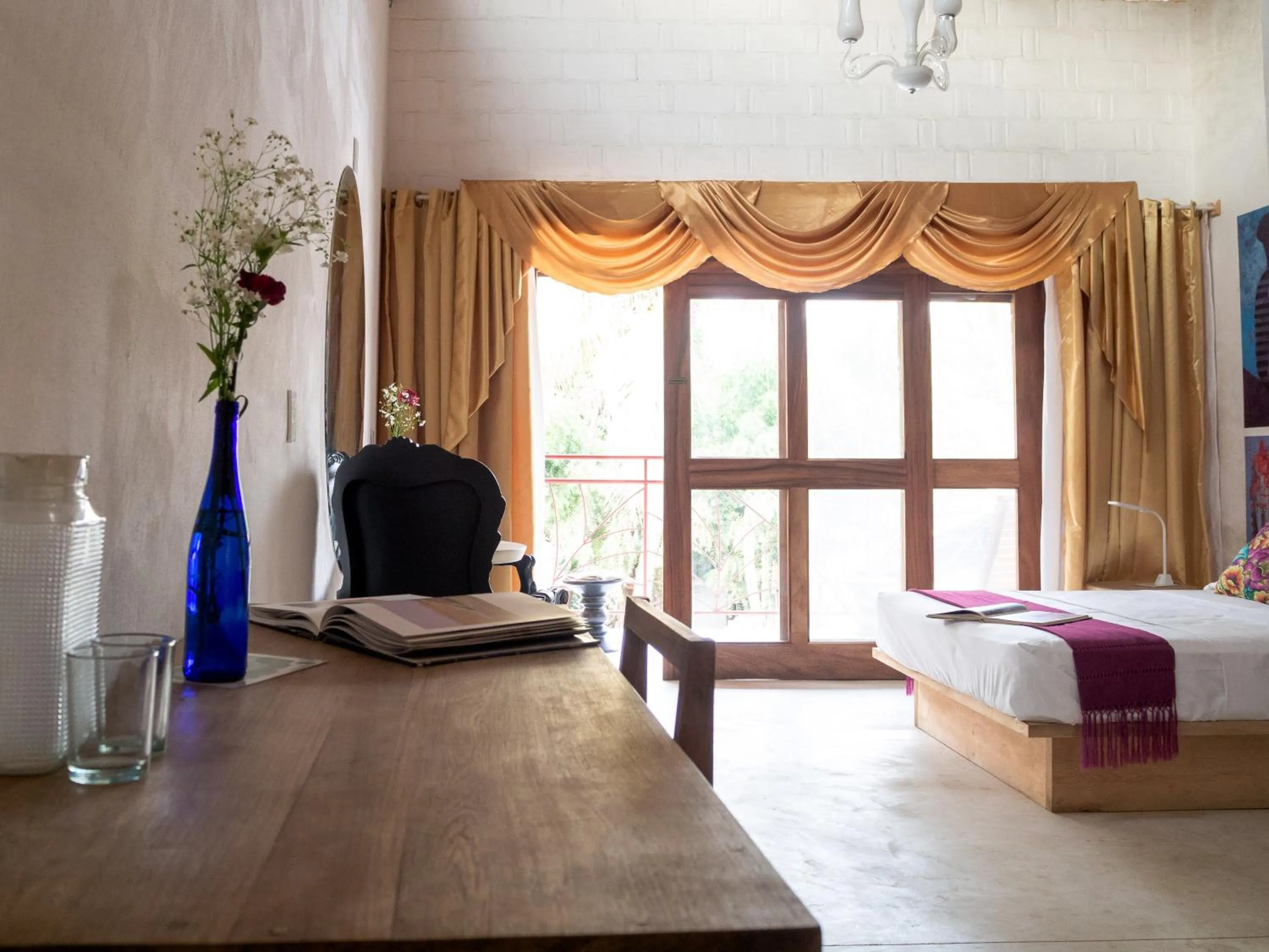 Bed in Hotel Pochote Mazunte