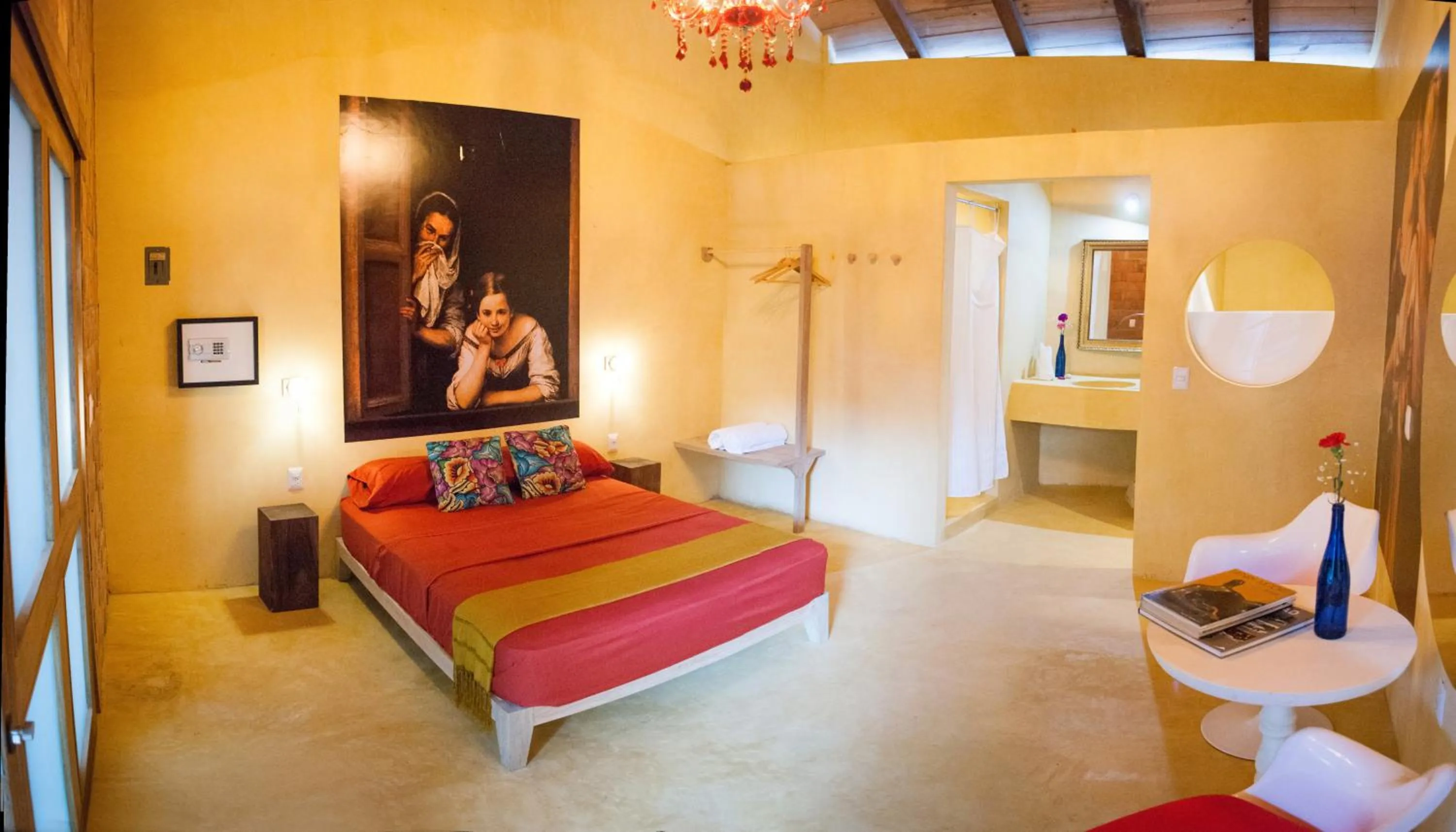 Bed in Hotel Pochote Mazunte