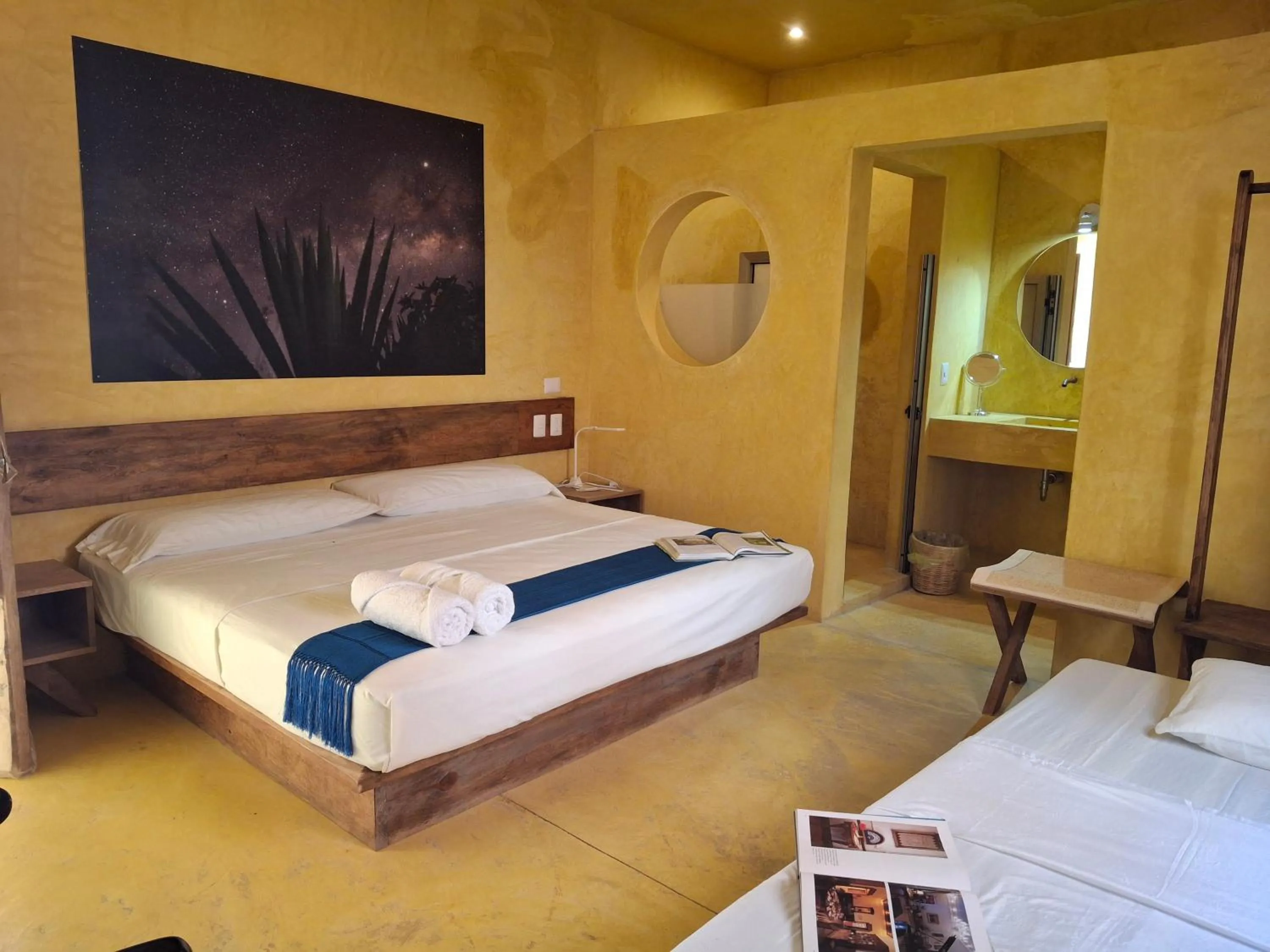 Bed in Hotel Pochote Mazunte