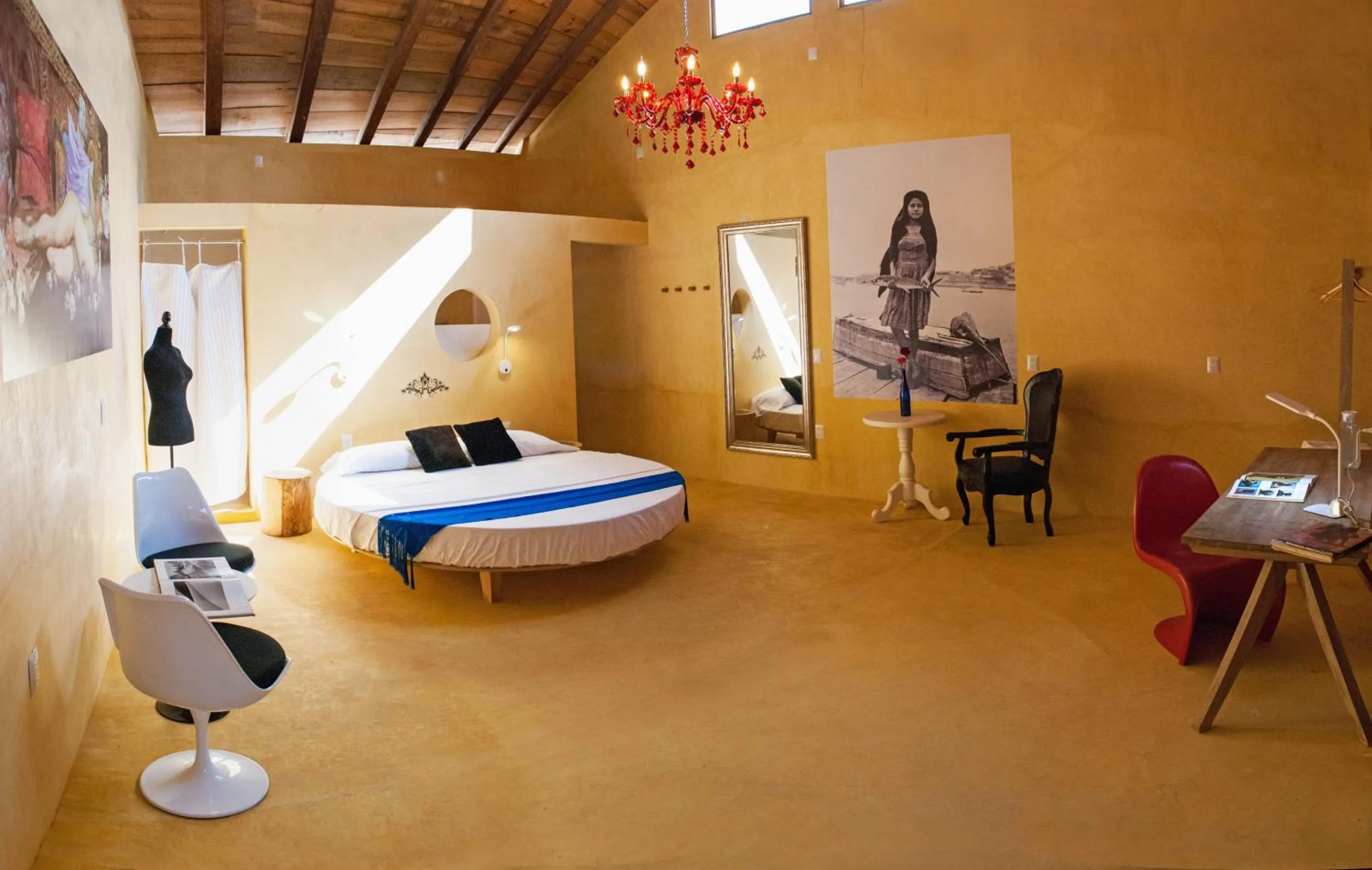 Bed in Hotel Pochote Mazunte