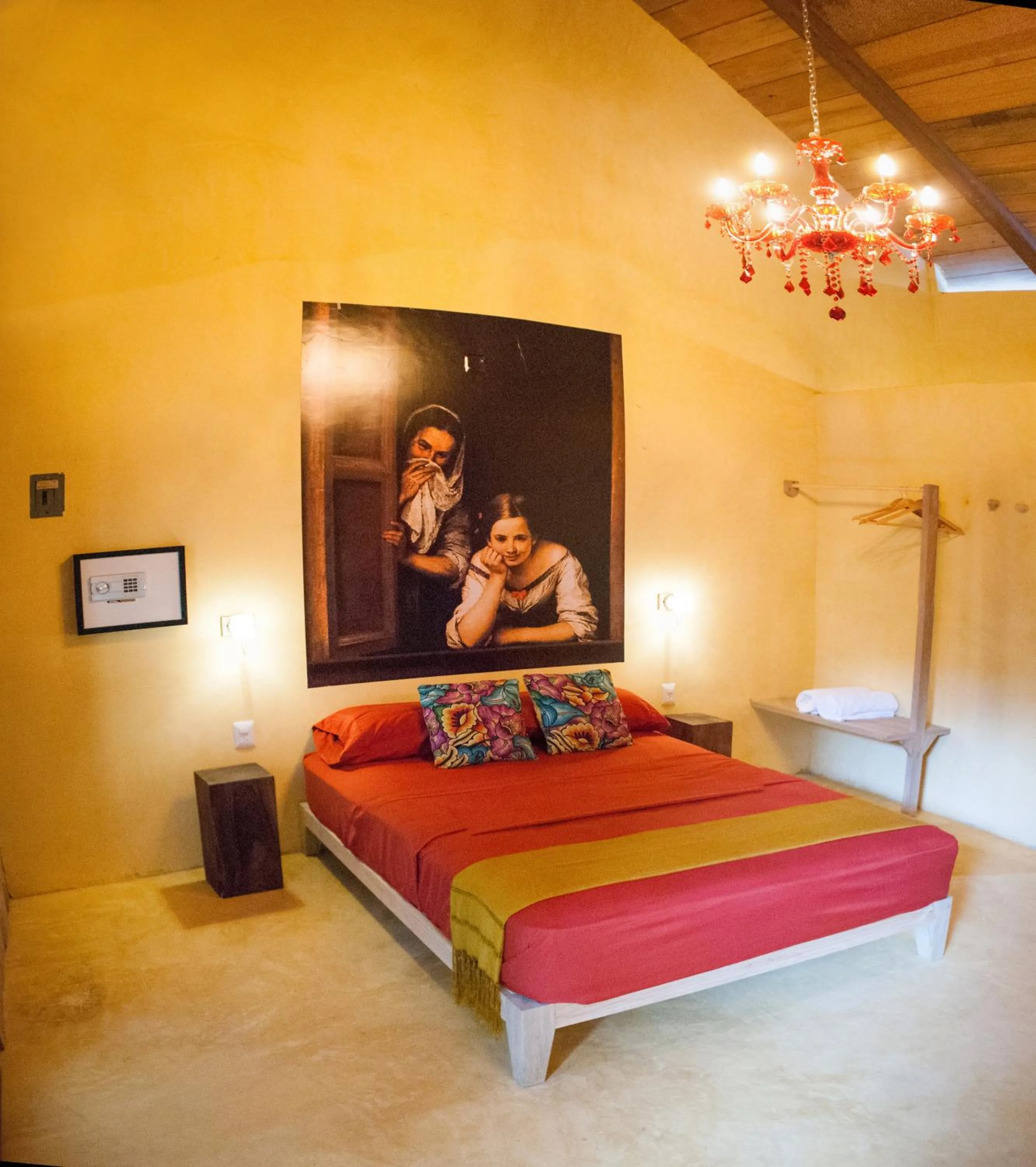 Bed in Hotel Pochote Mazunte