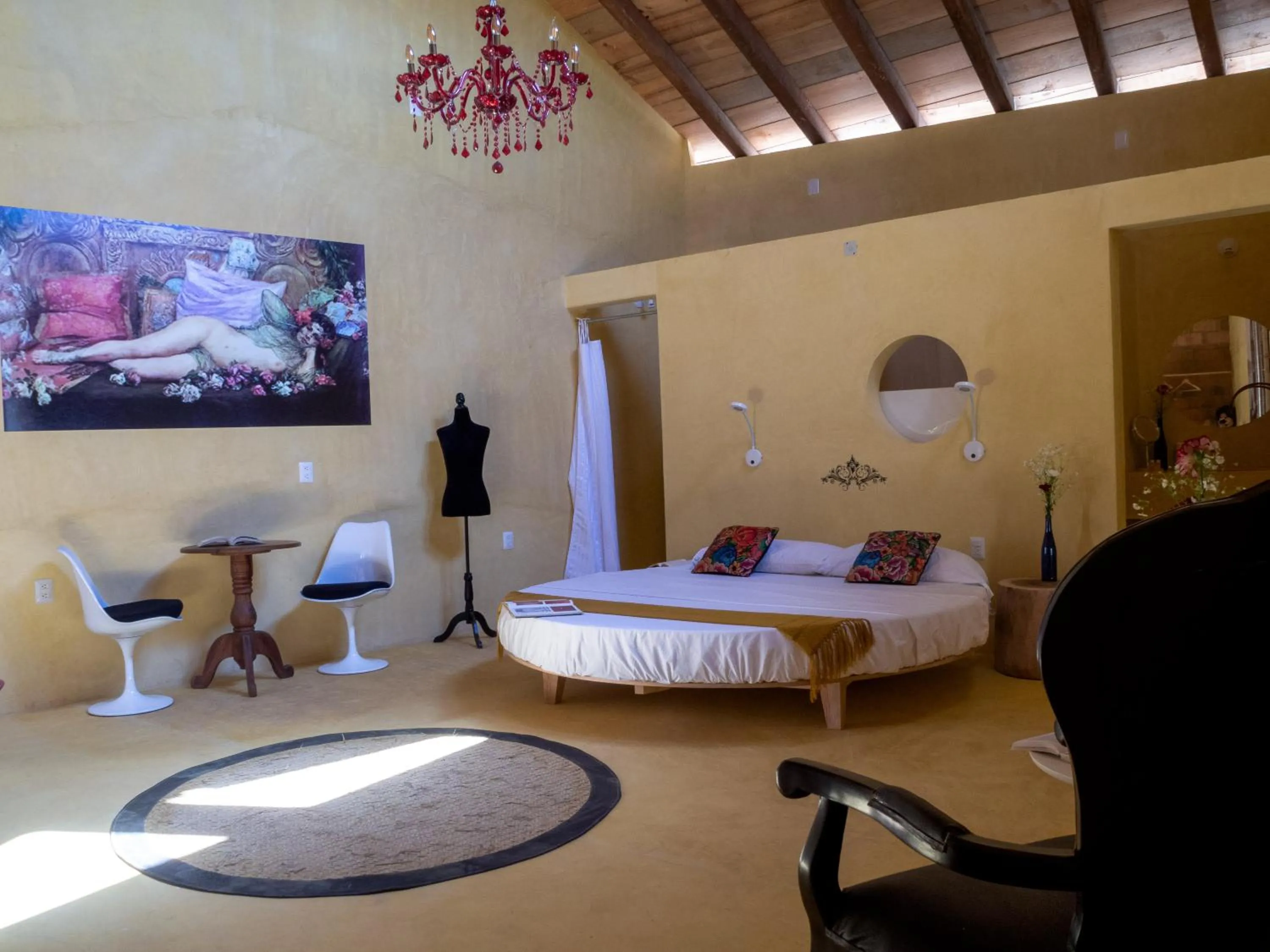 Bed in Hotel Pochote Mazunte