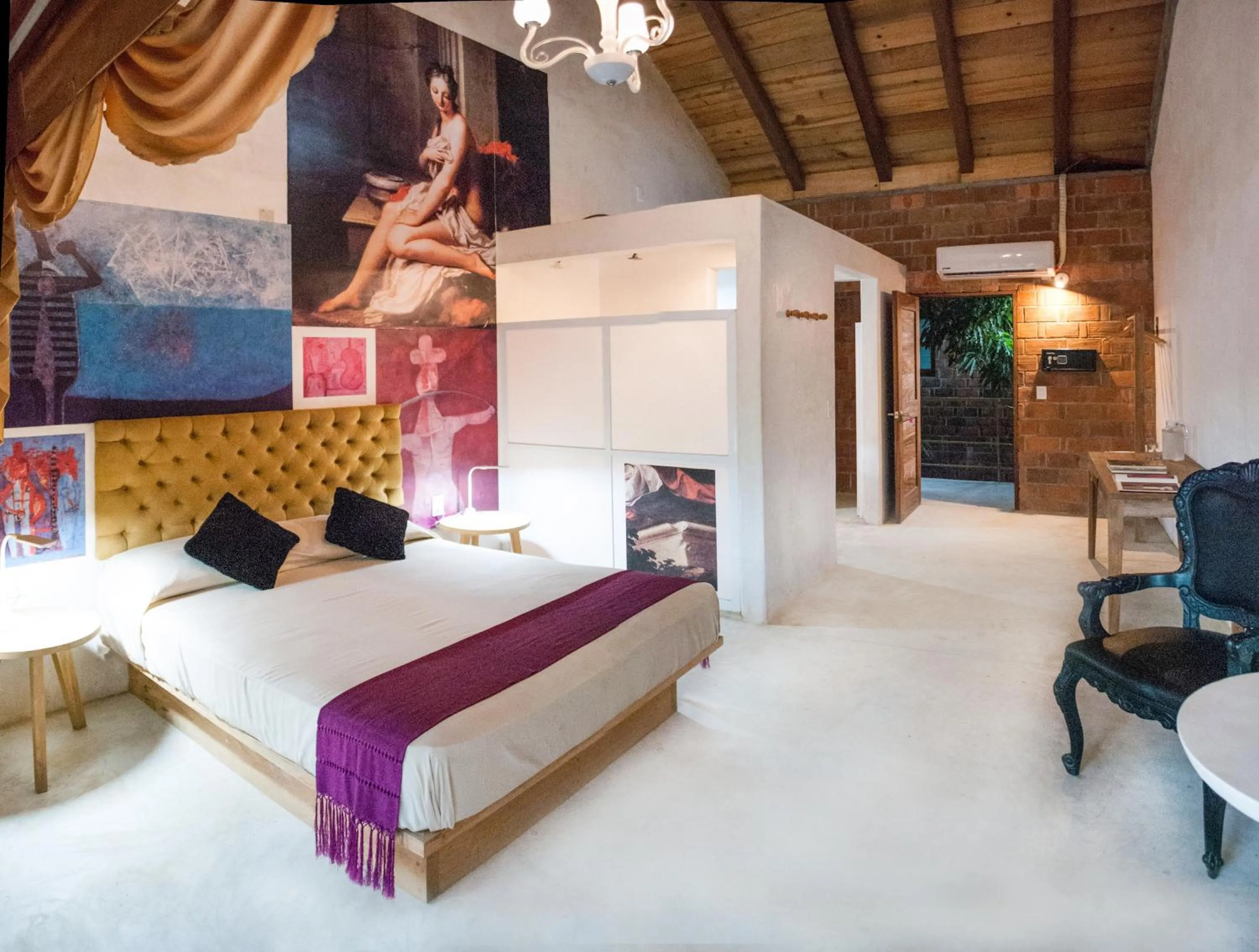 Bed in Hotel Pochote Mazunte