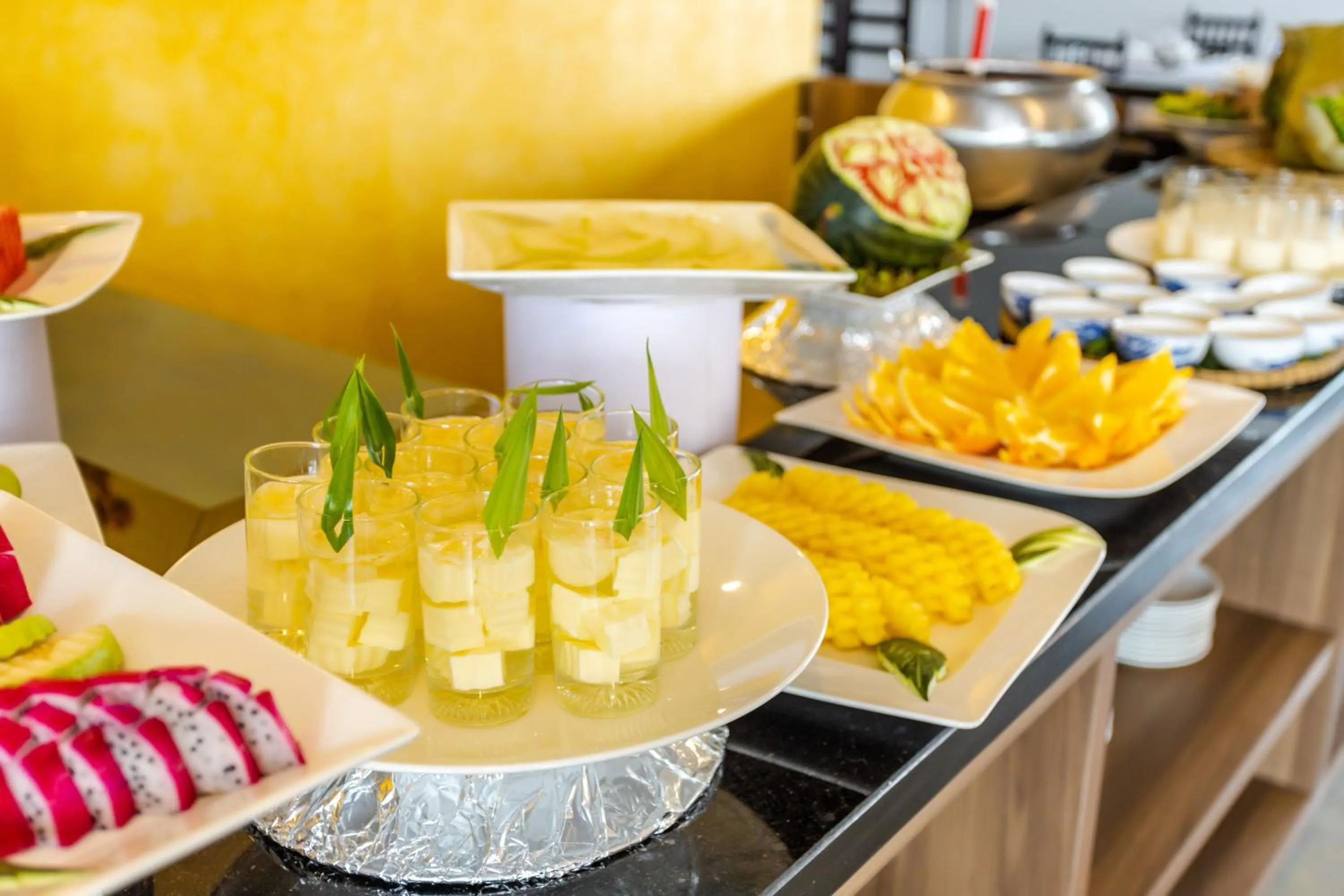 Buffet breakfast in White Lotus Hue Hotel