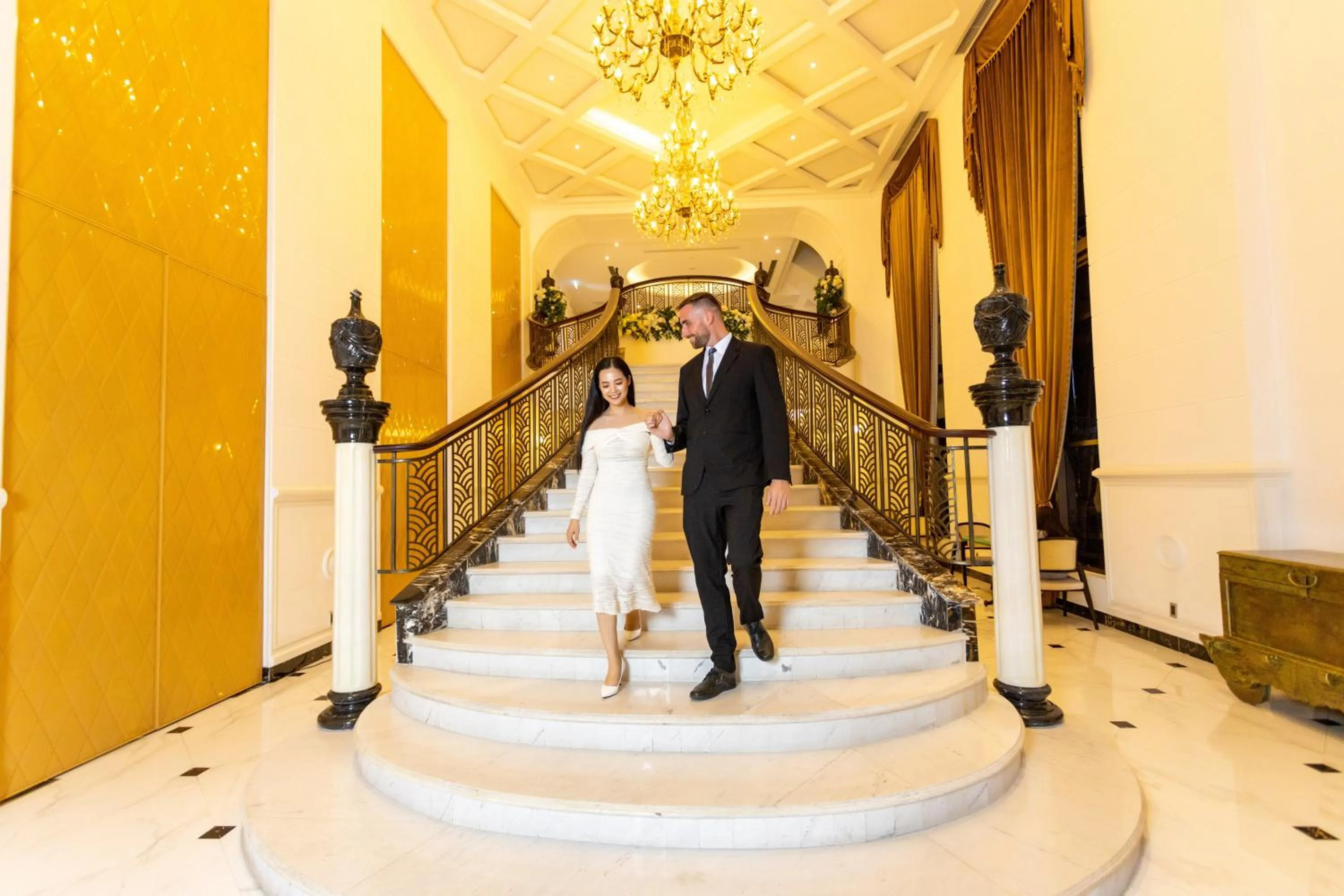 Lobby or reception in White Lotus Hue Hotel