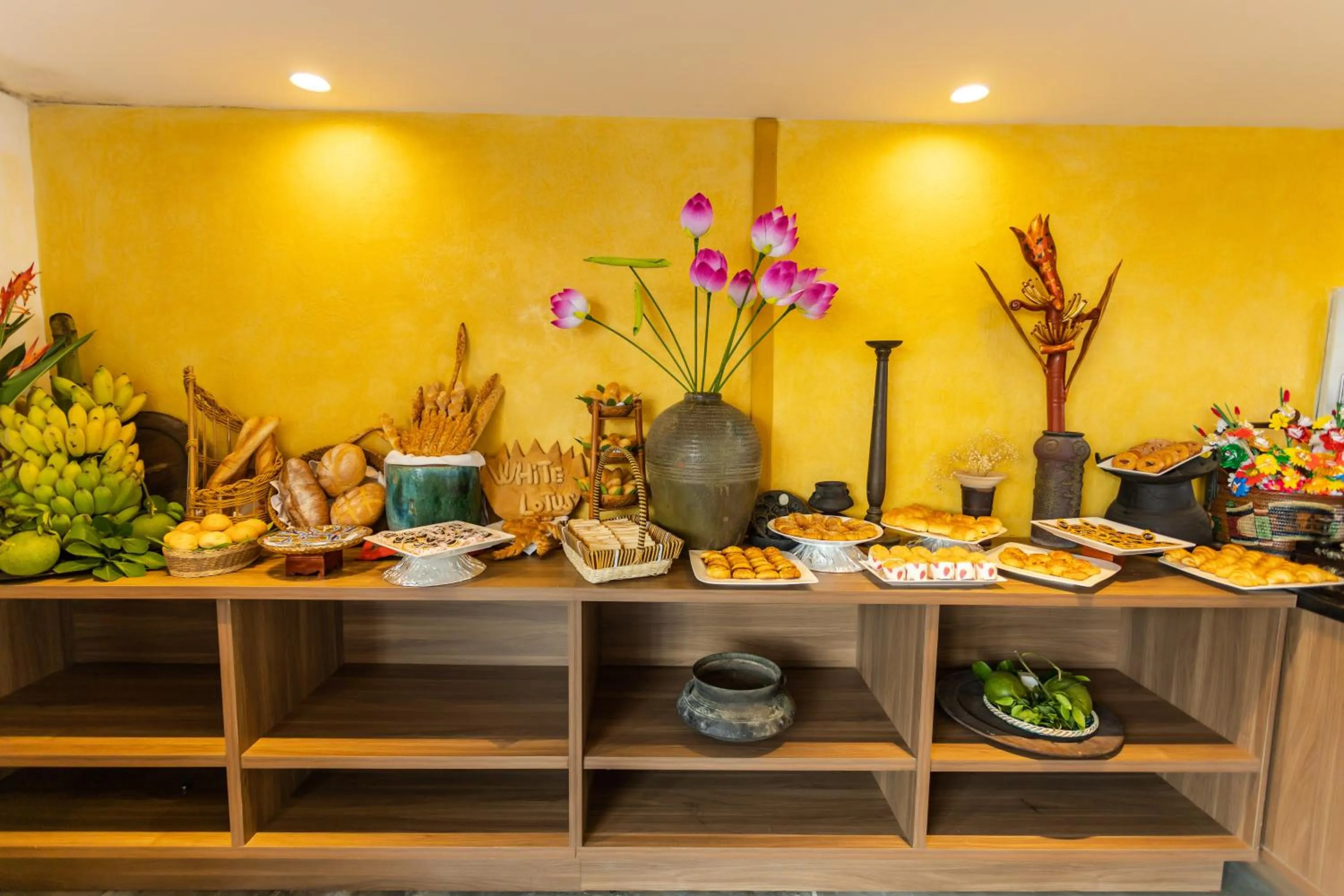 Buffet breakfast in White Lotus Hue Hotel